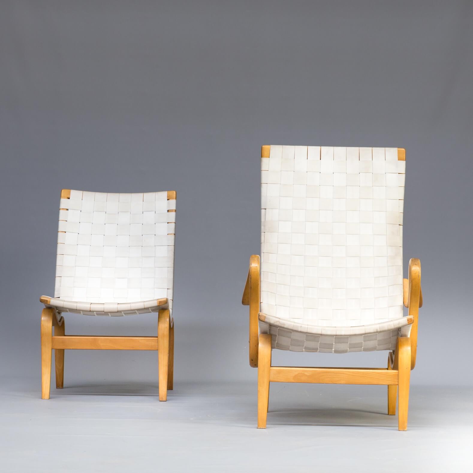 Swedish 1970s Bruno Mathsson ‘Pernilla’ Chairs for Karl Mathsson Set of 2 For Sale