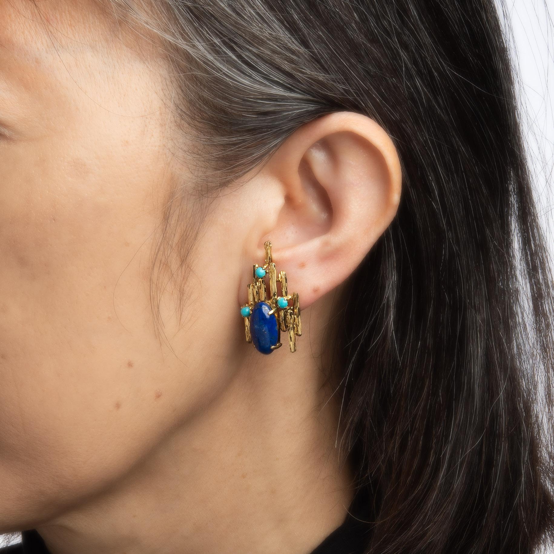 14k turquoise earrings