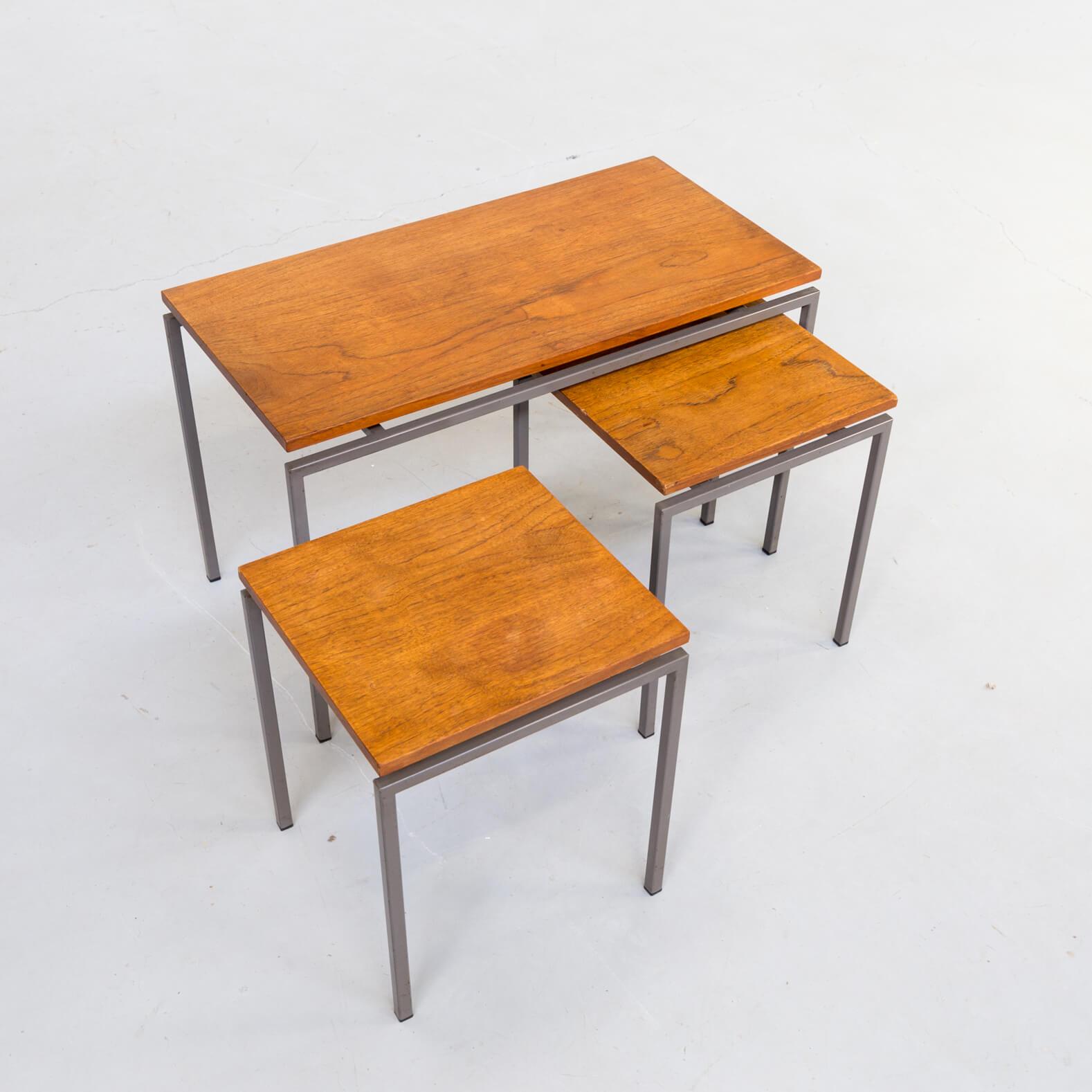 20th Century 1970s Cees Braakman Nesting Tables for Pastoe Set of 3 For Sale