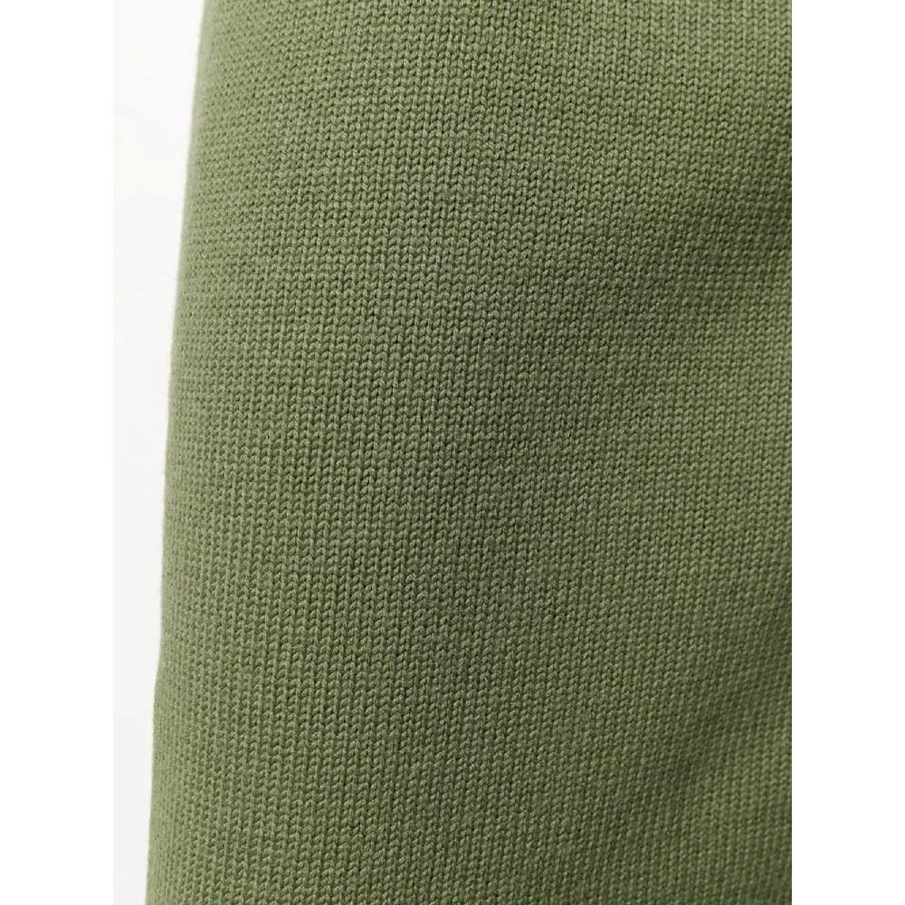 70s Celine Vintage military green midi straight skirt For Sale 1