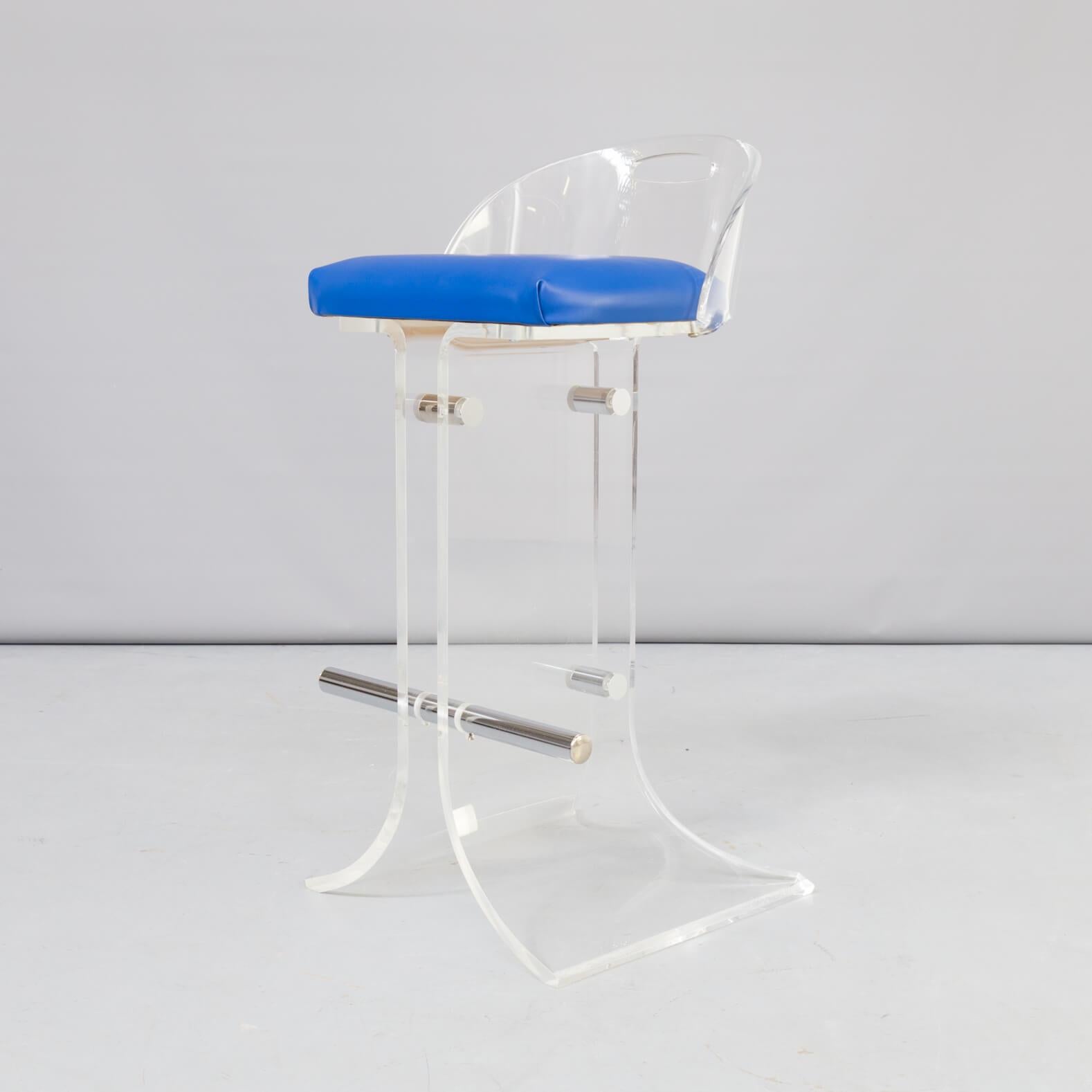 Faux Leather 1970s Beautiful Barstools for Hill Manufacturing Co. Set of 6 For Sale