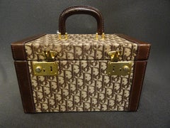 1970s Christian Dior Burgondy Color Vanity Case
