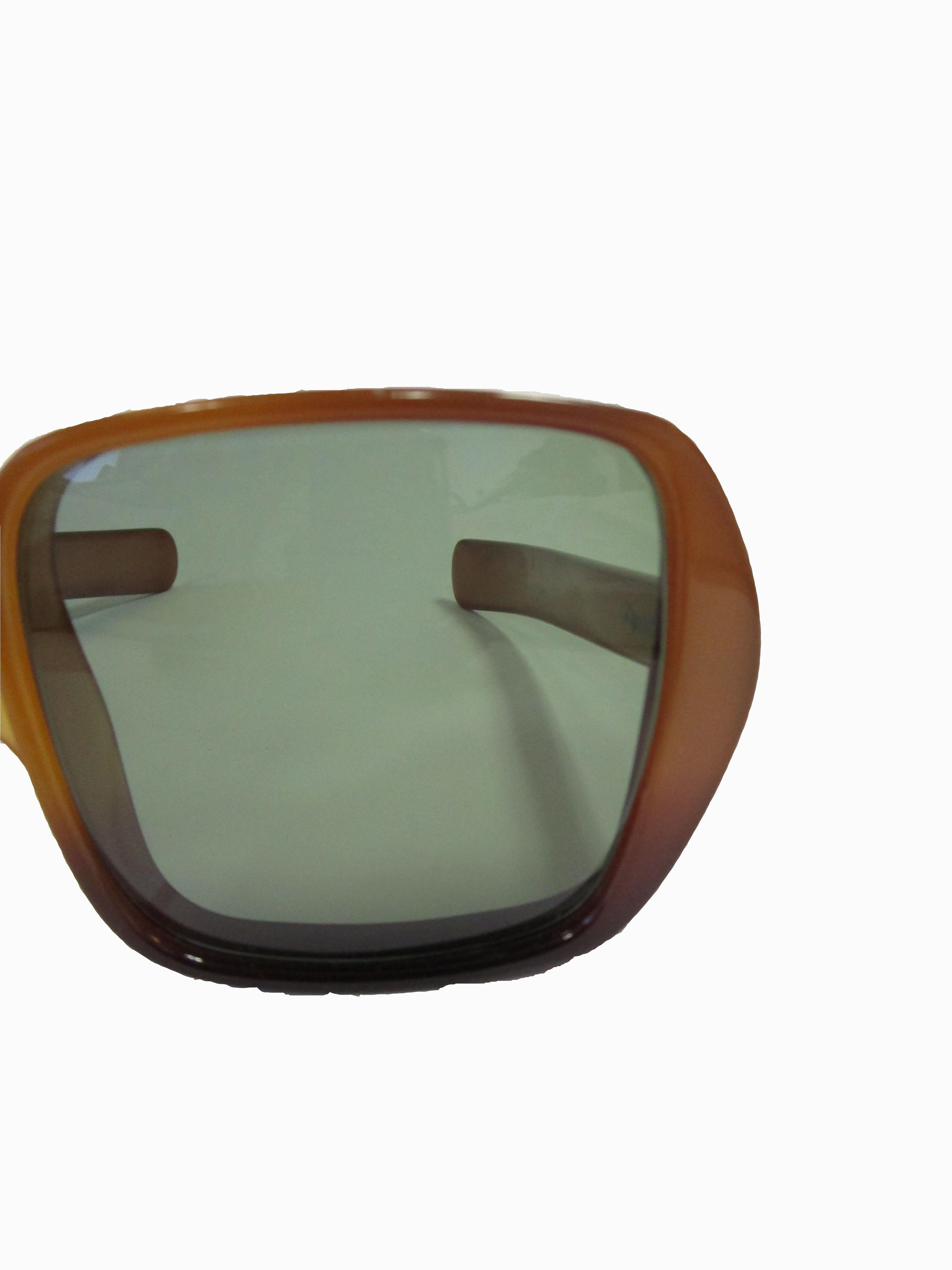 70s Christian Dior Translucent Brown Optyl Sunglasses  3