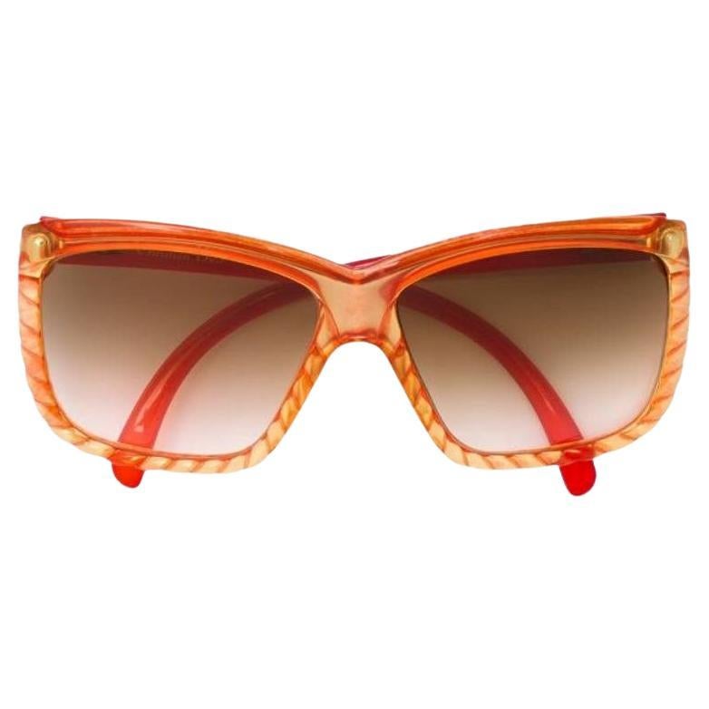 70s Christian Dior Vintage orange acetate sunglasses For Sale