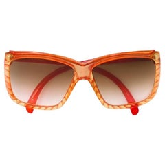 70s Christian Dior Vintage orange acetate sunglasses