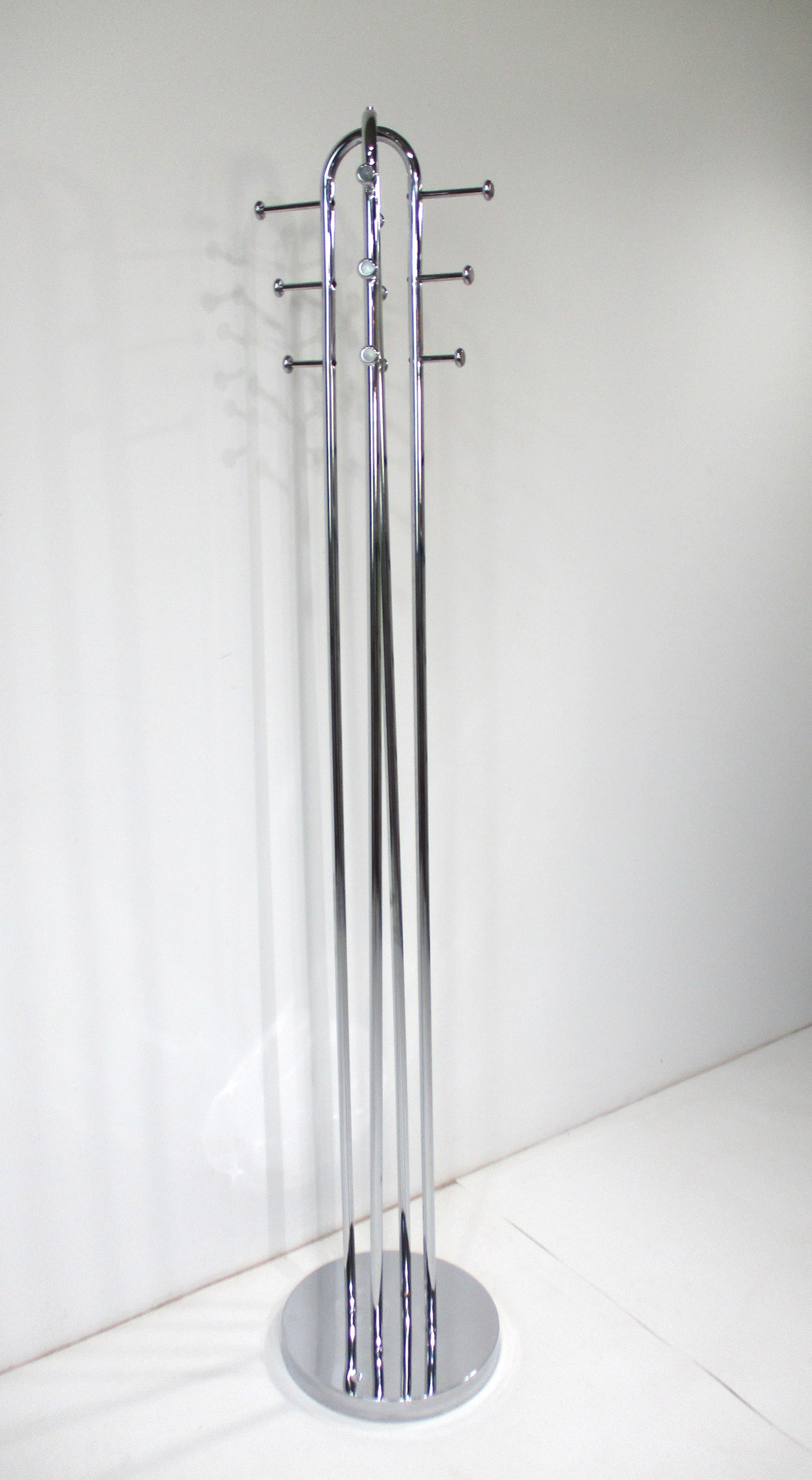 Appendiabiti cromato anni '70 nello stile di Verner Panton in vendita 6