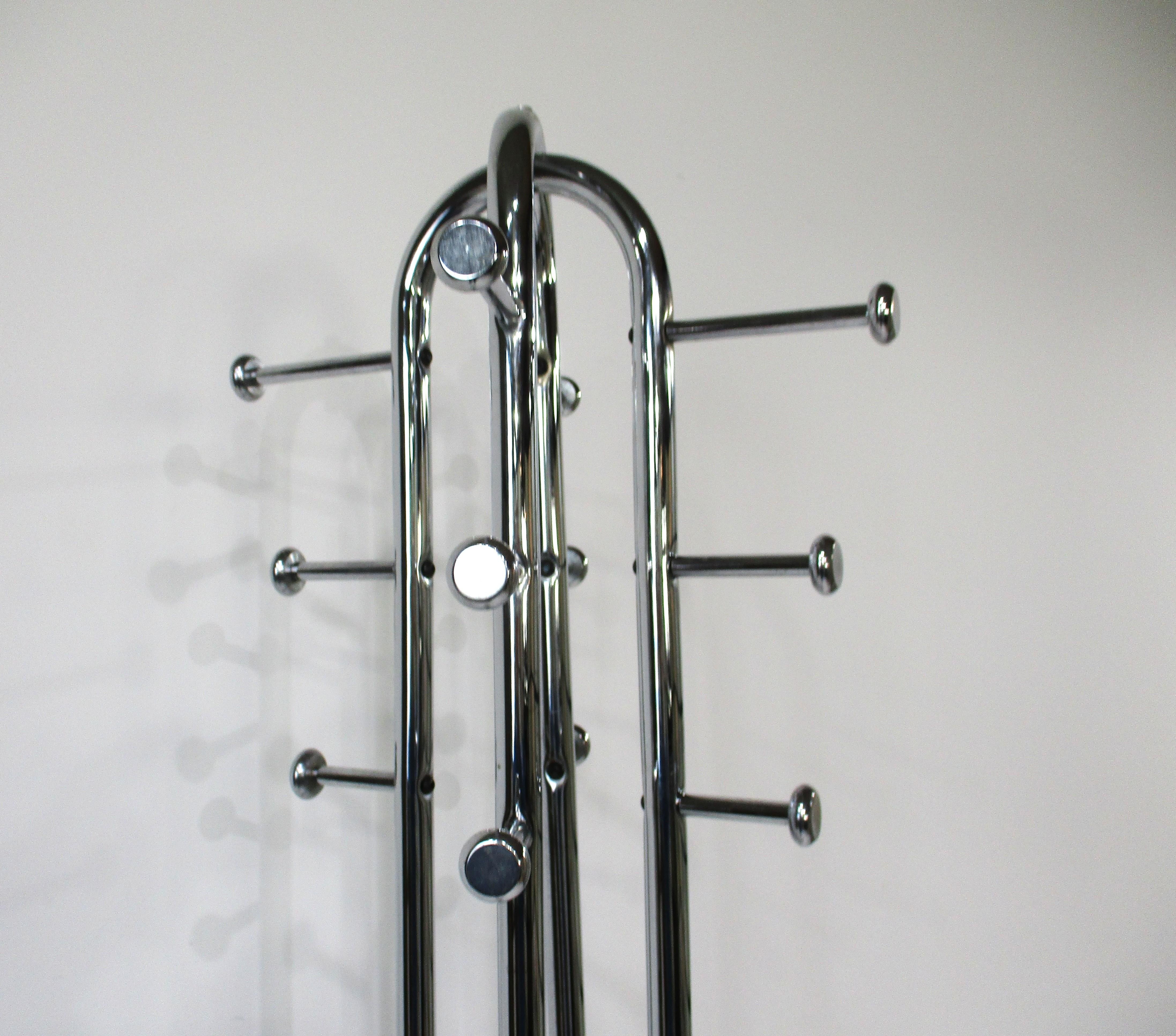 XX secolo Appendiabiti cromato anni '70 nello stile di Verner Panton in vendita