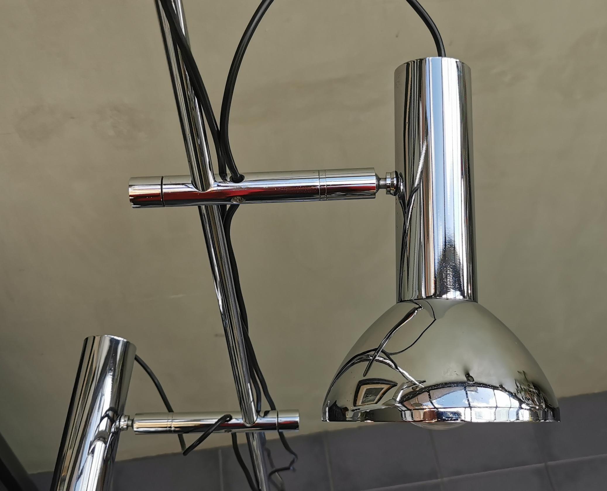 70's Chrome Floorlamp In Good Condition For Sale In VUGHT, NL