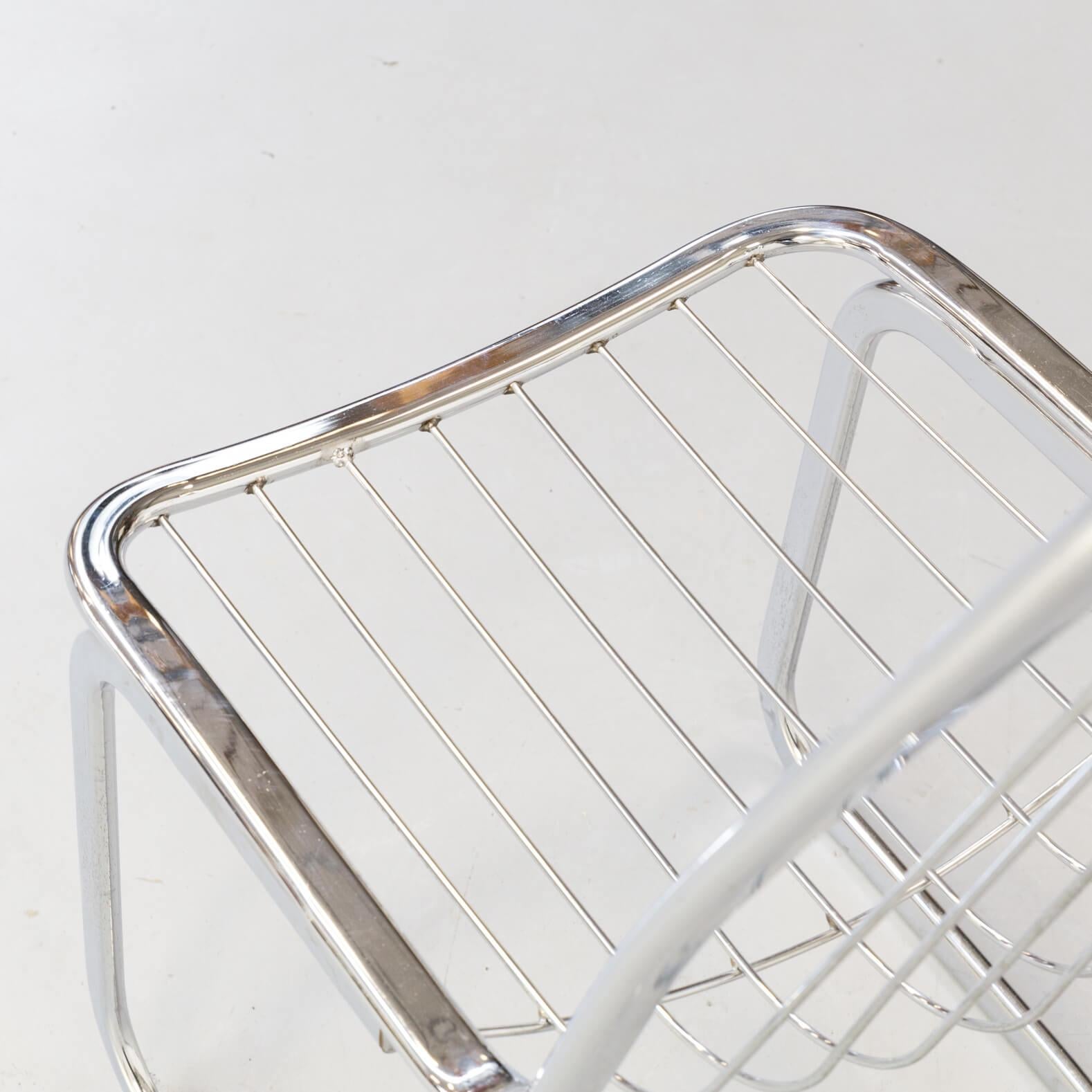 1970s Chromed Steel High Back Dining Chairs Attr Gastone Rinaldi for RIMA Set/6 For Sale 7