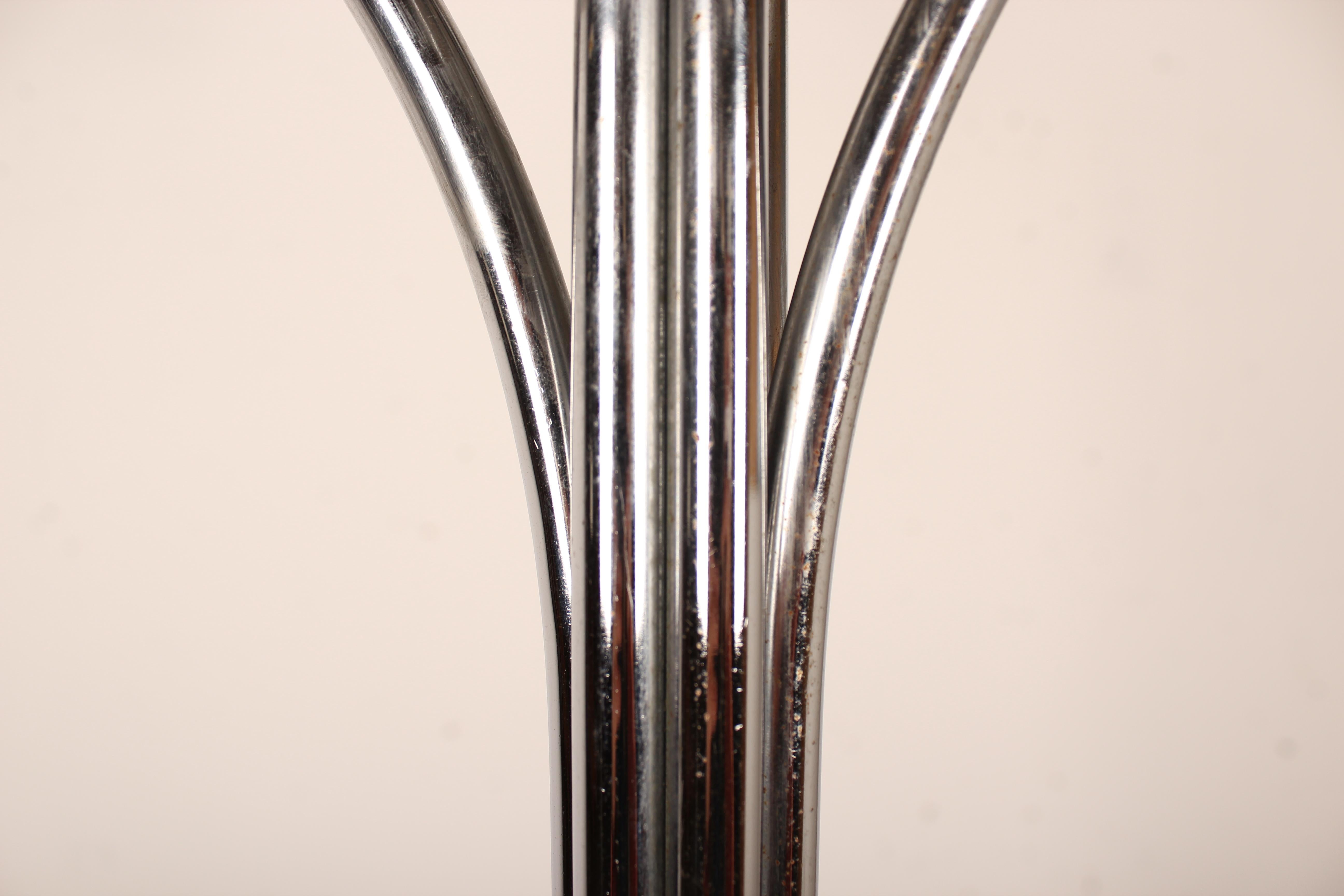 1970s Coat Stand Chrome and White by Fase, Spain, 1970 5