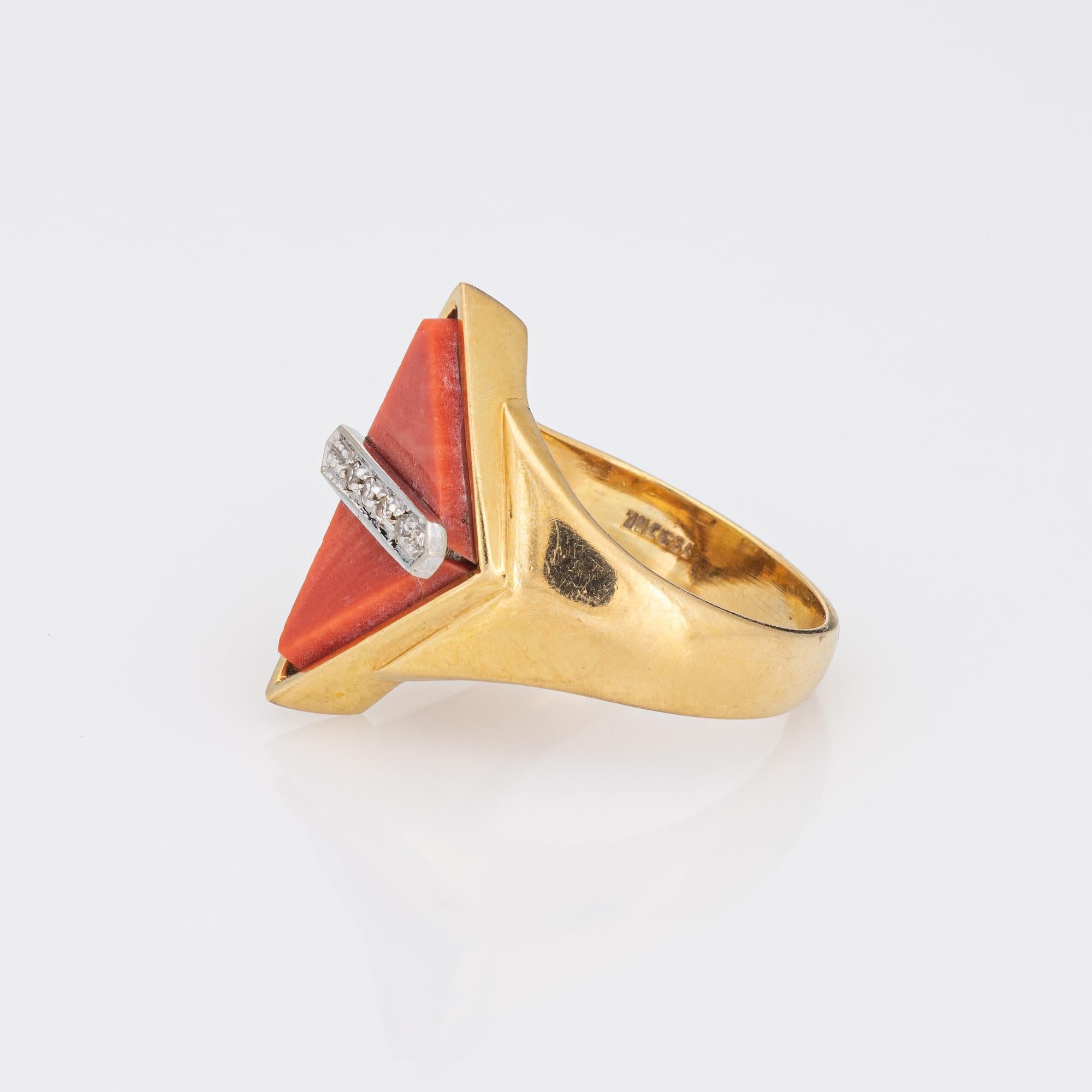 triangle coral ring designs