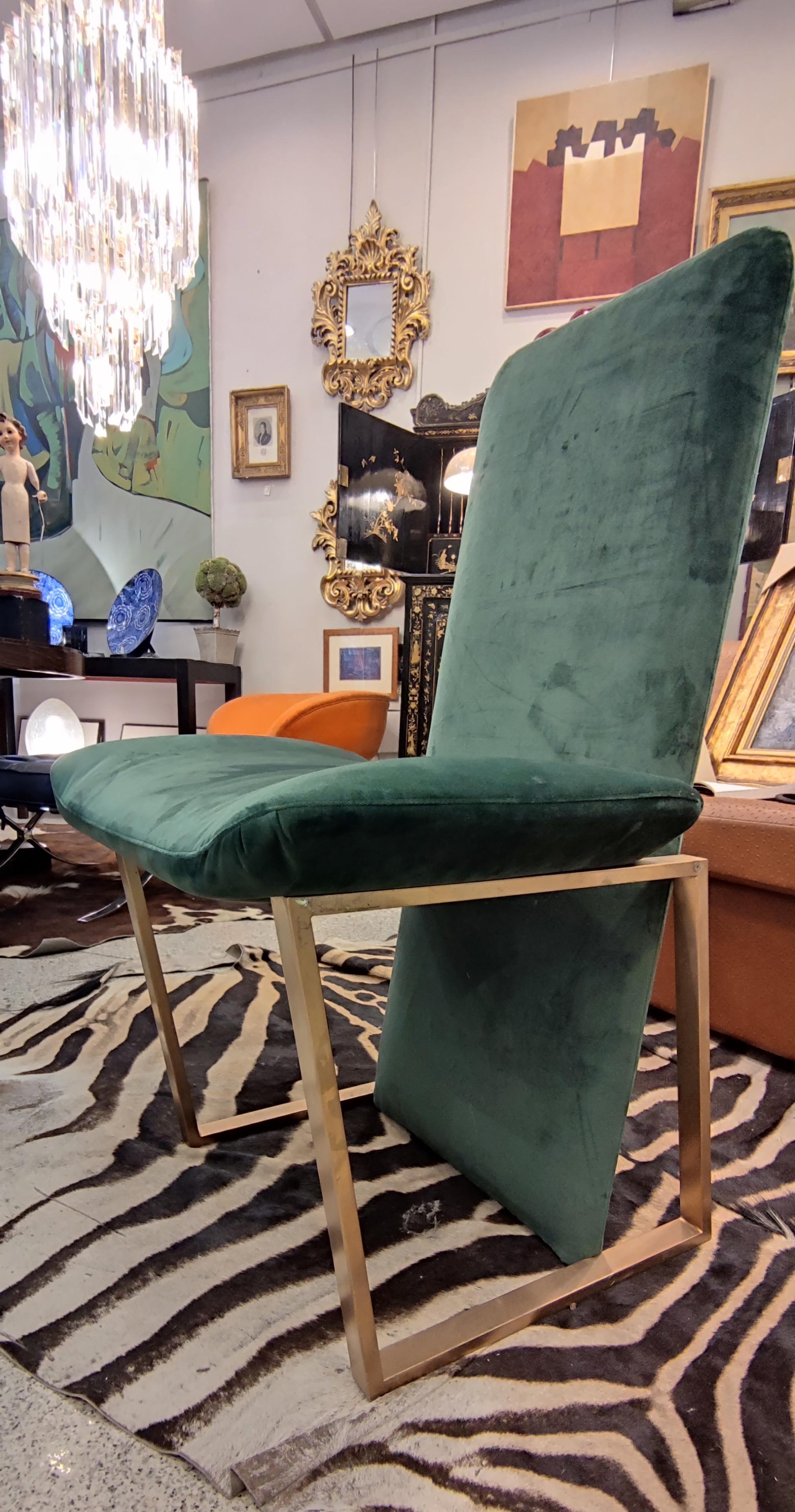 70s Couple Green Chairs, Italian Kazuhide Takahama 