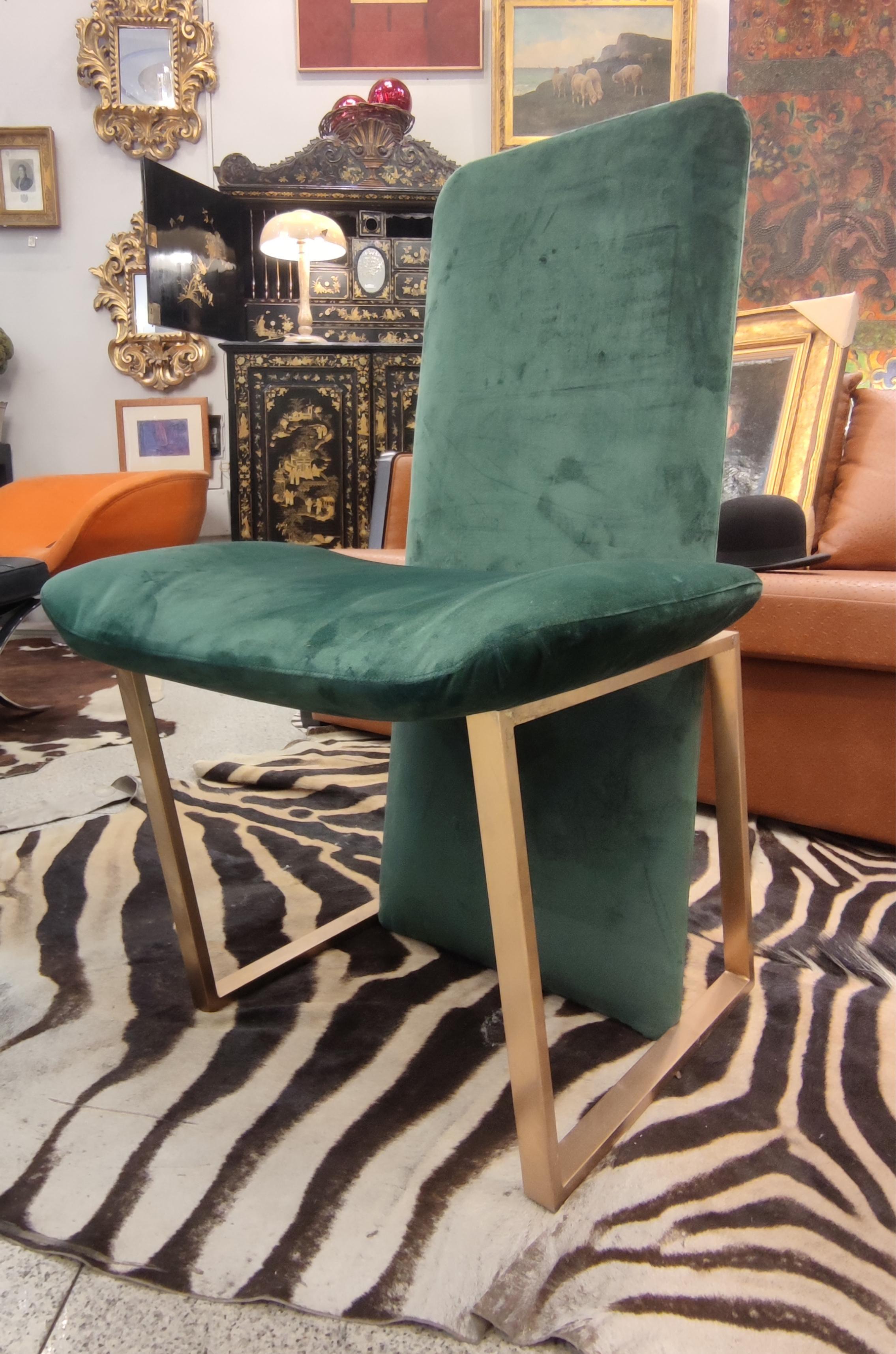 70s Couple Green Chairs, Italian Kazuhide Takahama 