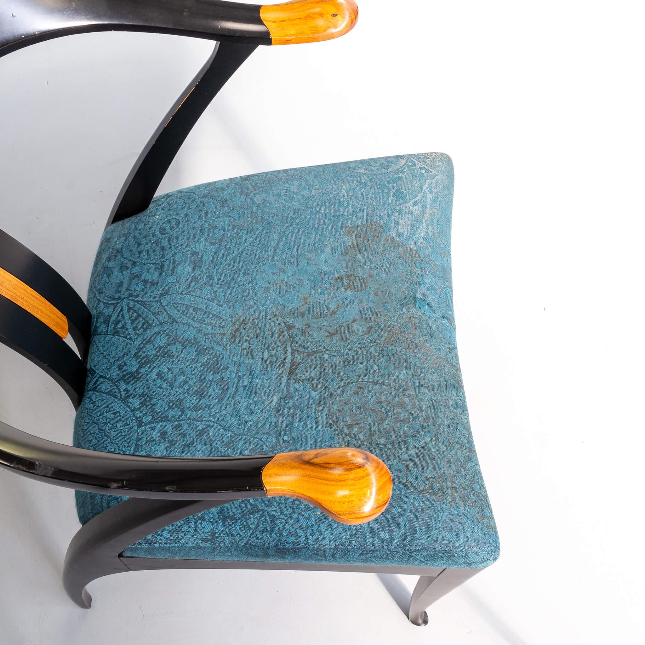70s cow horn dining chairs for Giorgetti set/4 4