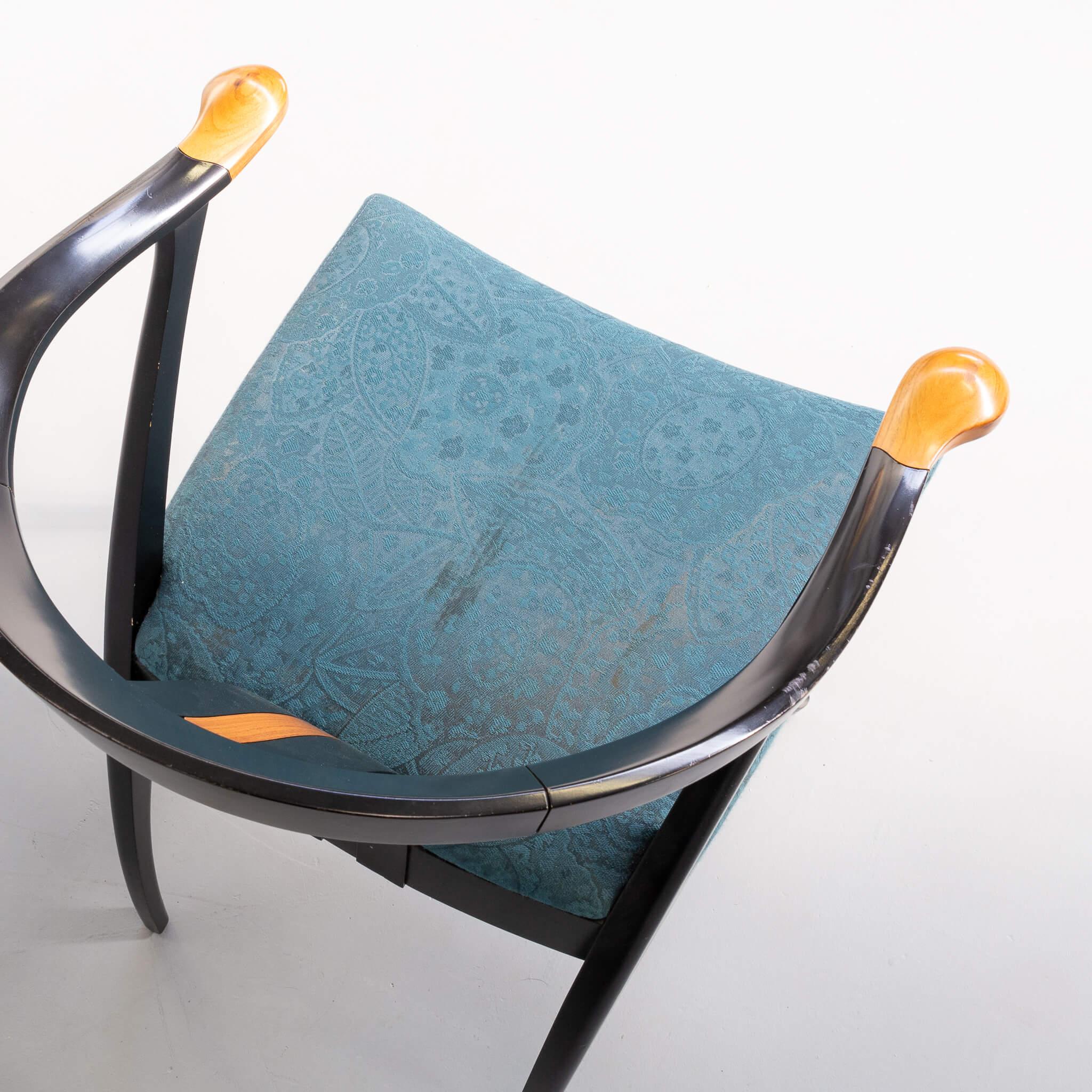 70s cow horn dining chairs for Giorgetti set/4 5