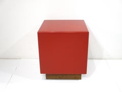 70's Cube End / Side Table in the style of Harvey Probber