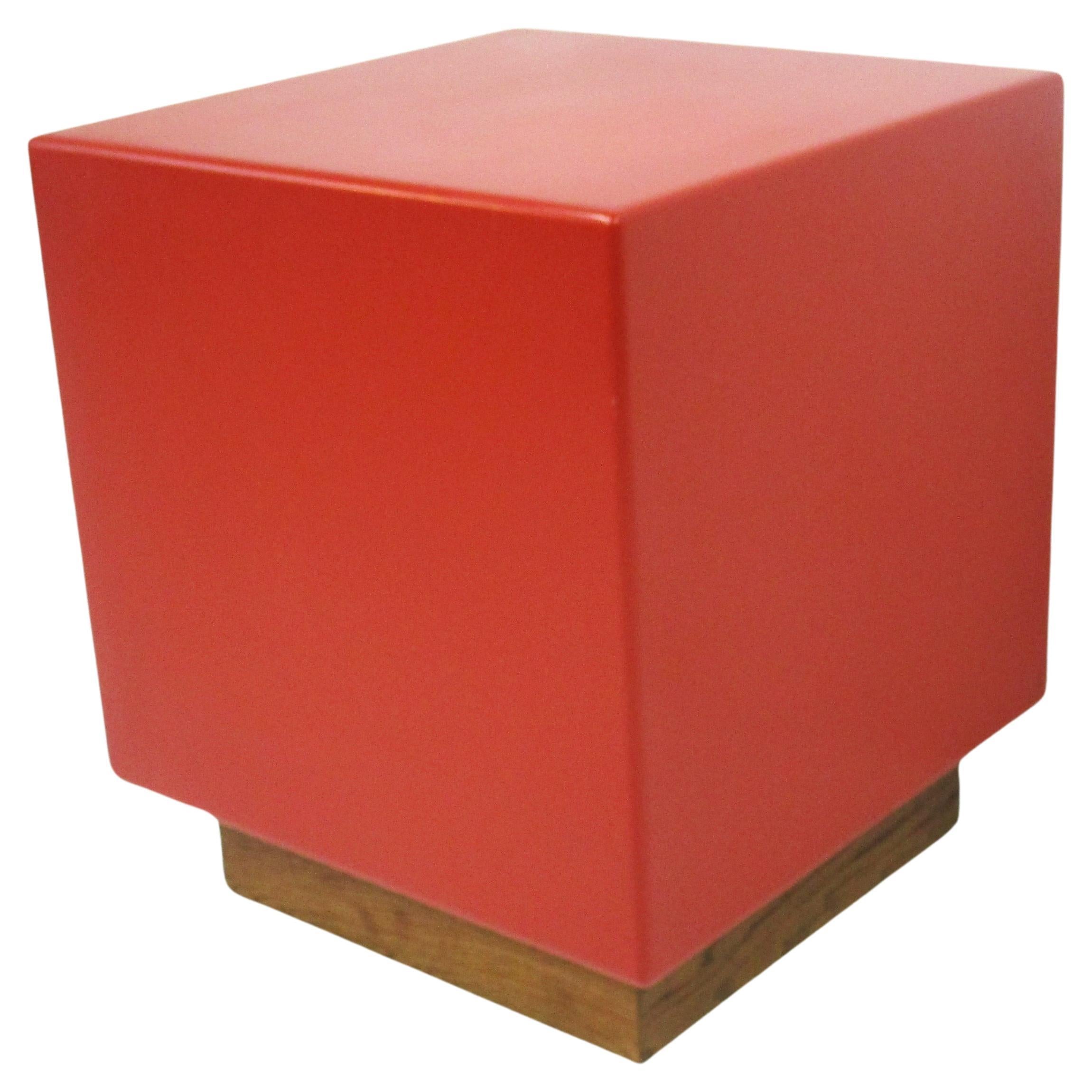 70's Cube End / Side Table in the style of Harvey Probber  