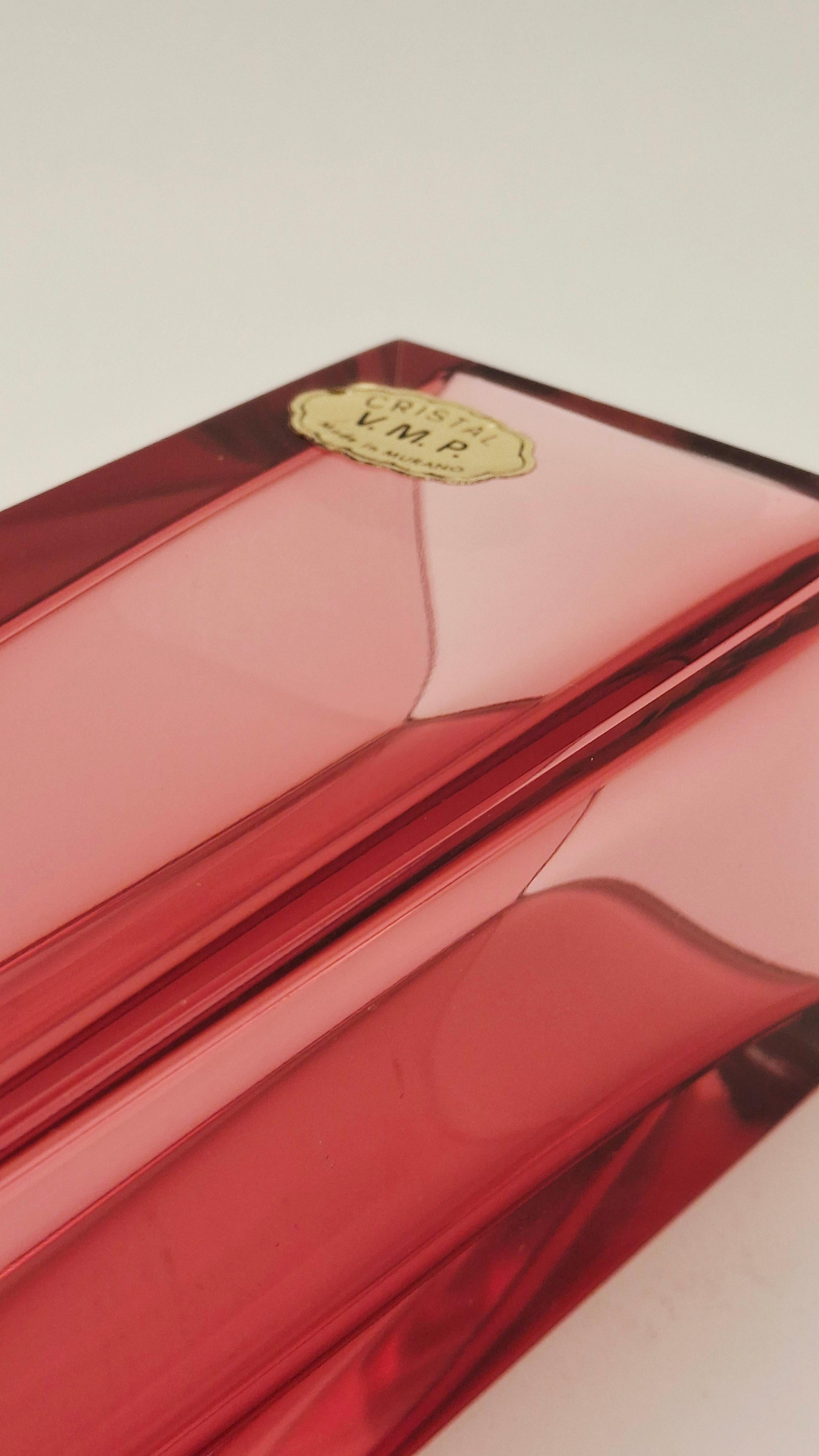 70s Cubic Sommerso VASE in vendita 8