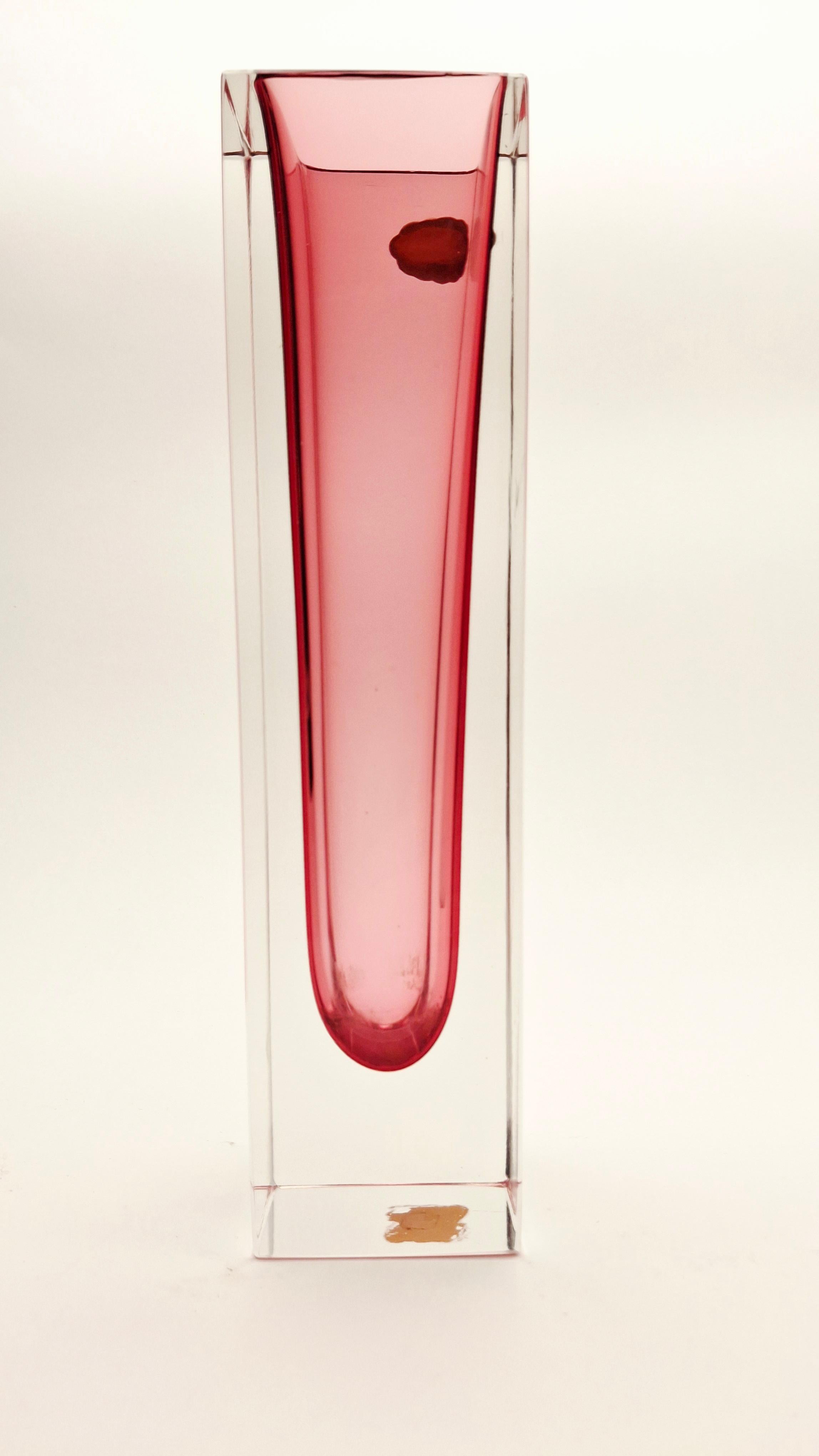 70s Cubic Sommerso VASE In condizioni buone in vendita a Ljubljana, SI