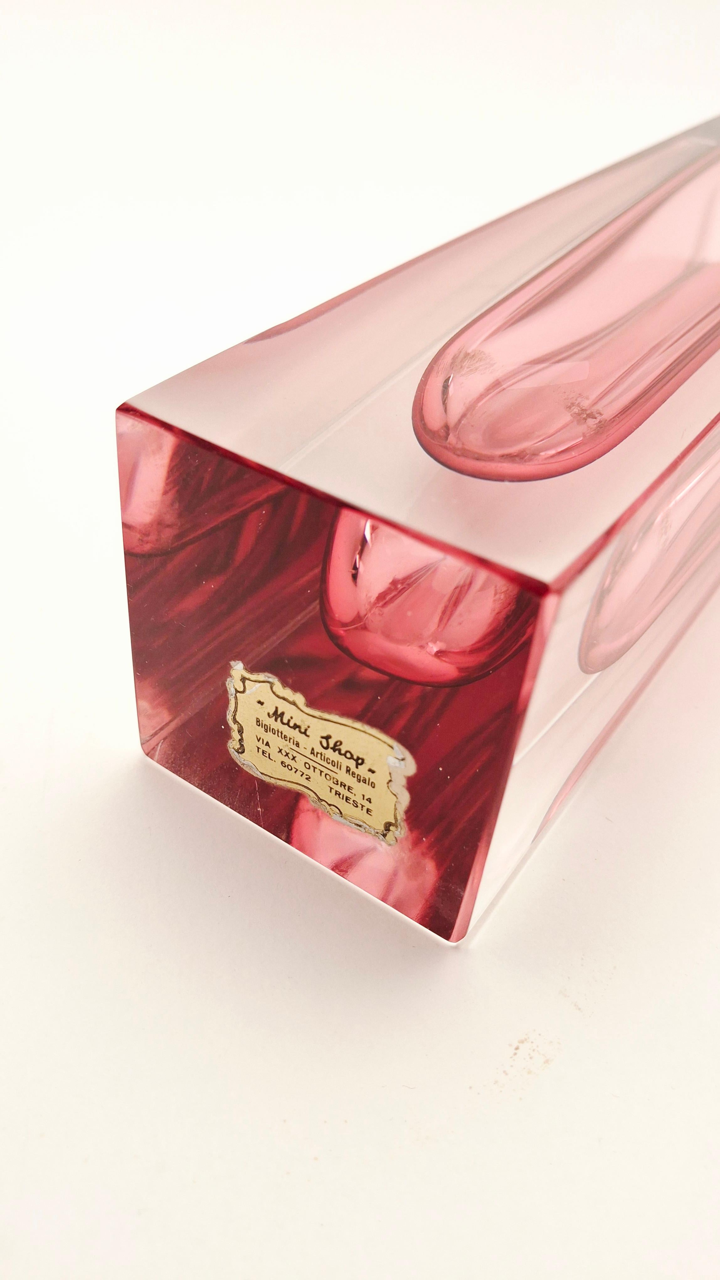 70s Cubic Sommerso VASE in vendita 1