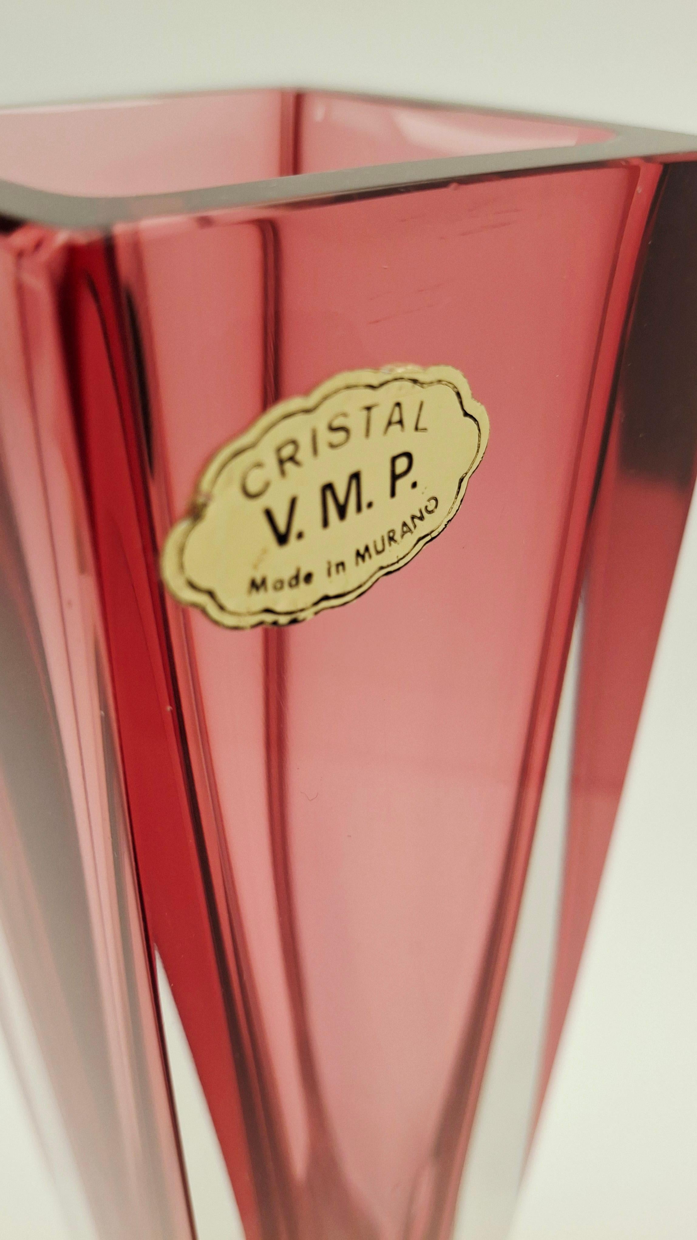 70s Cubic Sommerso VASE in vendita 2