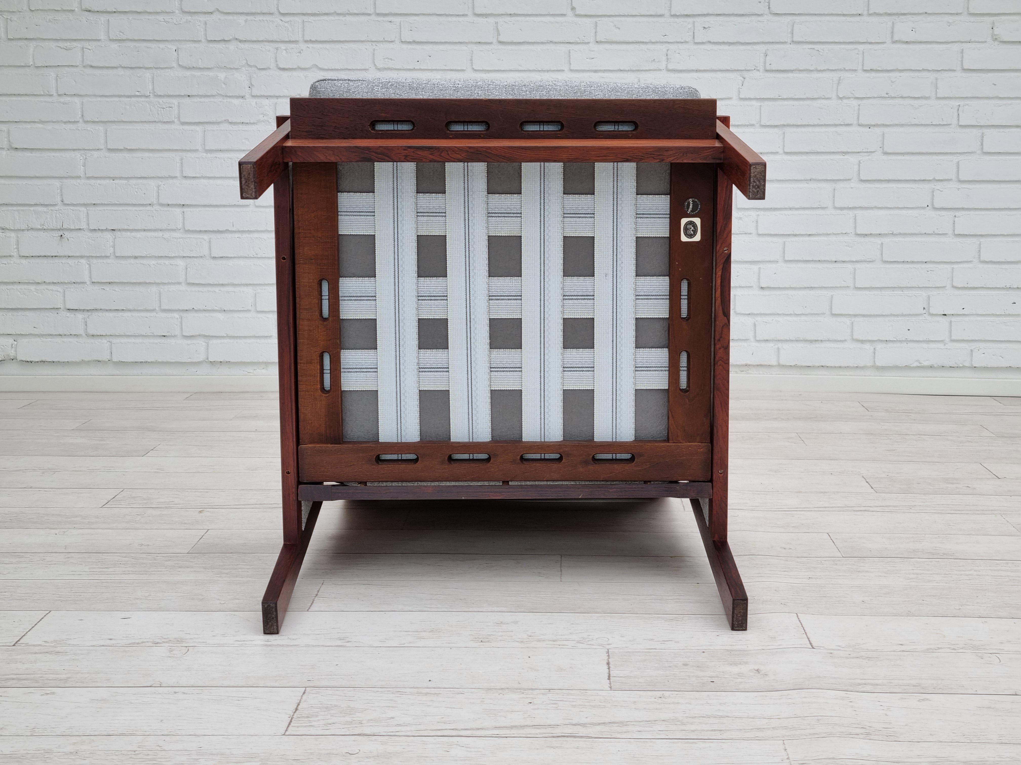 70s, Danish design by Illum Wikkelsø, model Capella, renovated armchair, teak 11