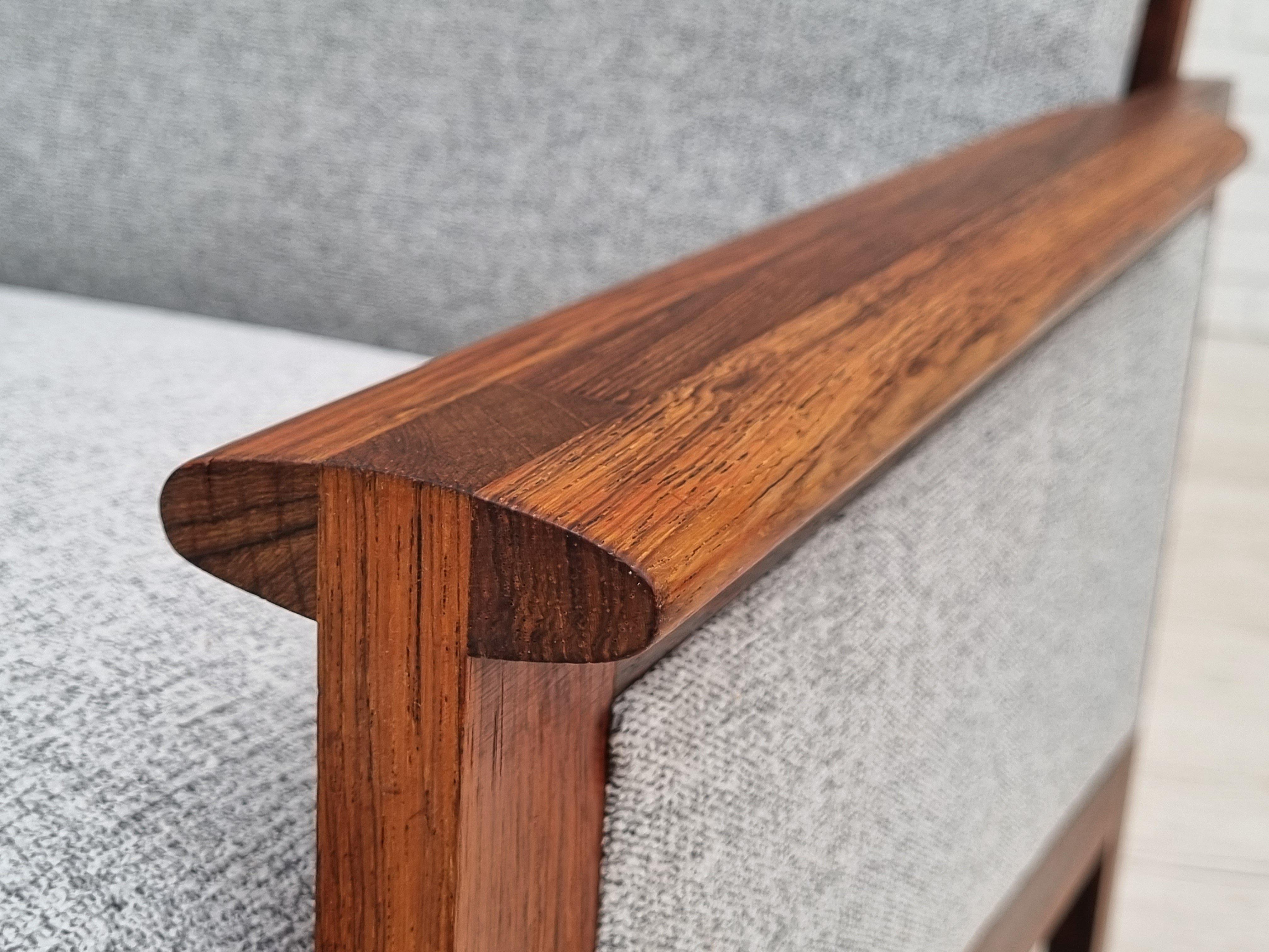 Scandinavian Modern 70s, Danish design by Illum Wikkelsø, model Capella, renovated armchair, teak