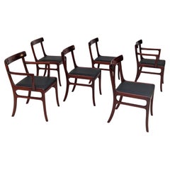 Design danois d'Ole Wanscher des années 70, ensemble de chaises de salle à manger.