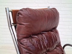 70s, Danish Design, Lounge Chair, Leather, Original Condition