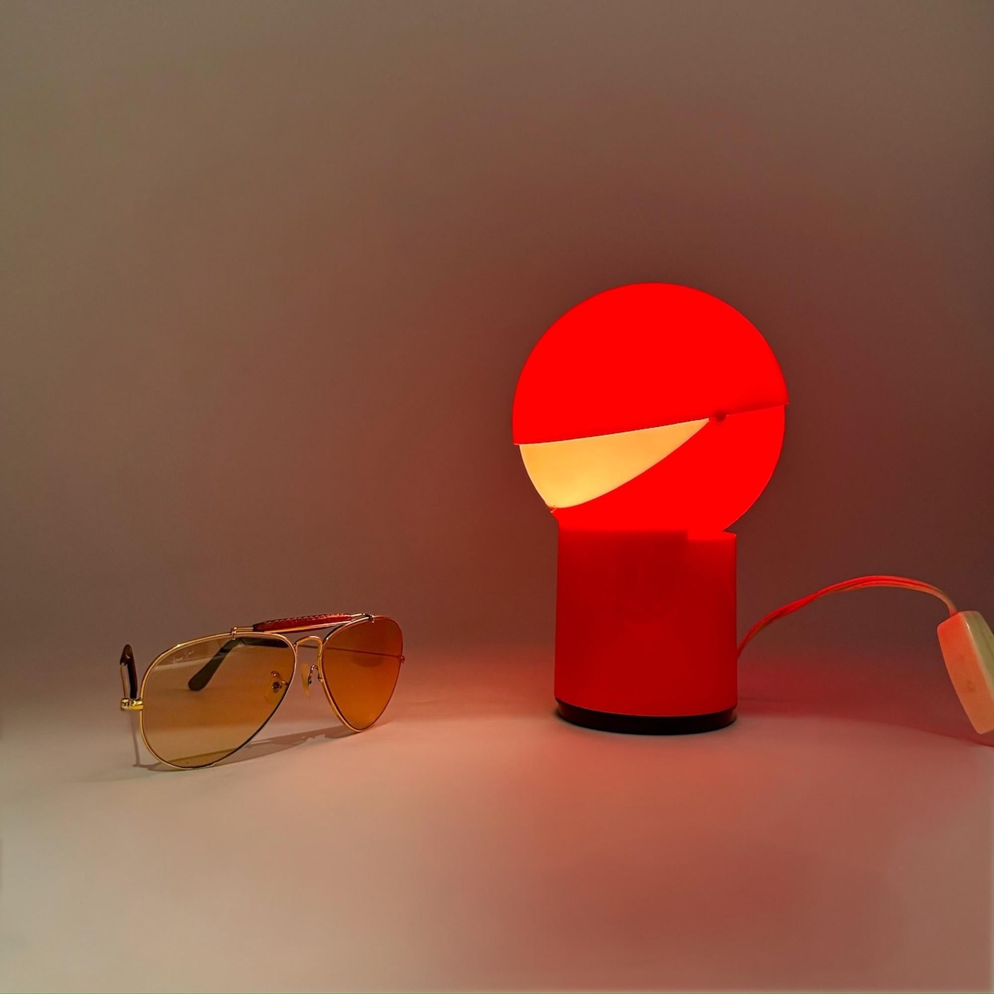 Late 20th Century 70s Design Lamp 'Sfera Notte' Gagiplast Orange Edition - Space Age Design Icon For Sale