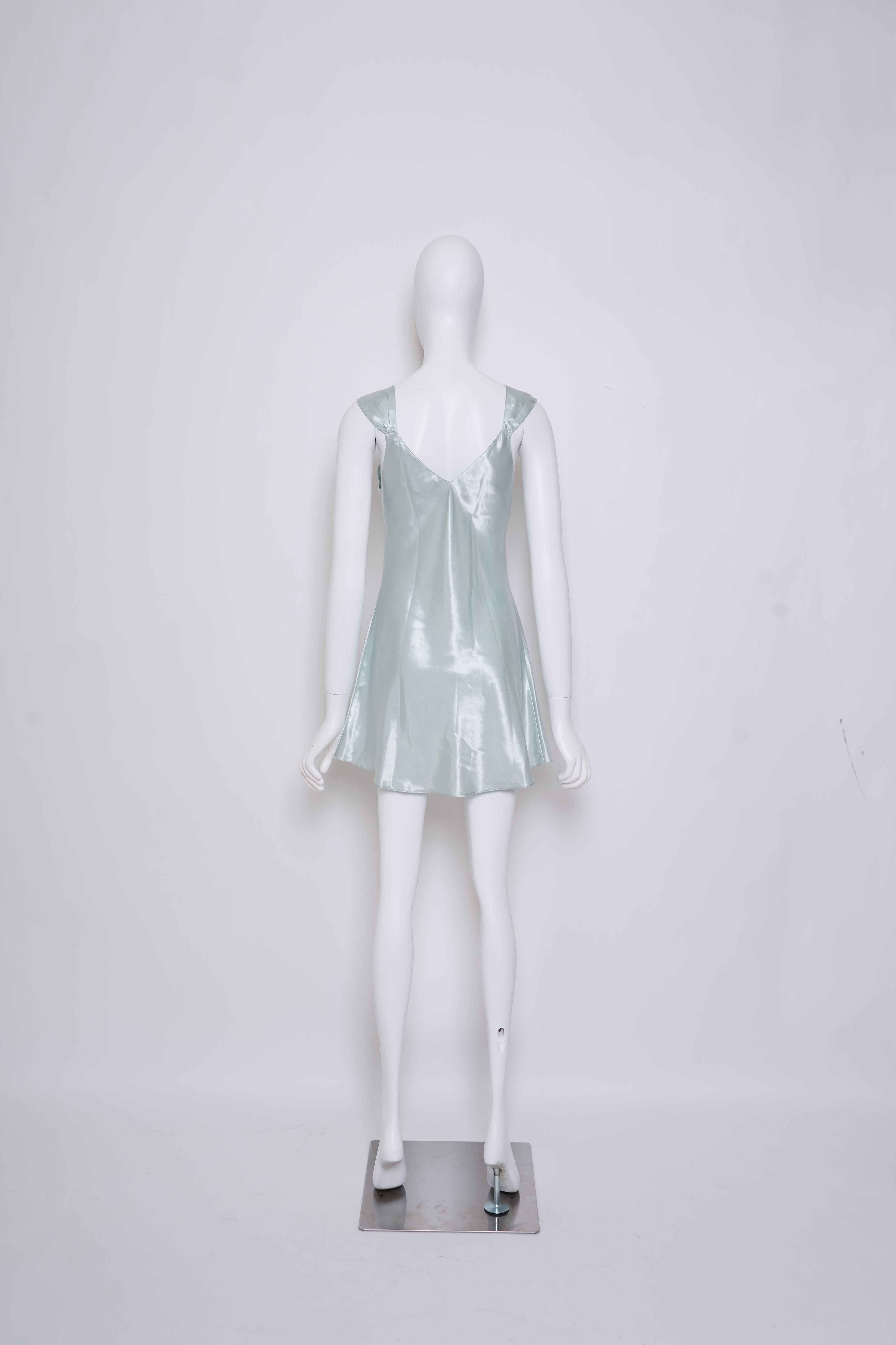 70s Dior Vintage Baby Doll Blue Dress In Excellent Condition In Hong Kong, HK