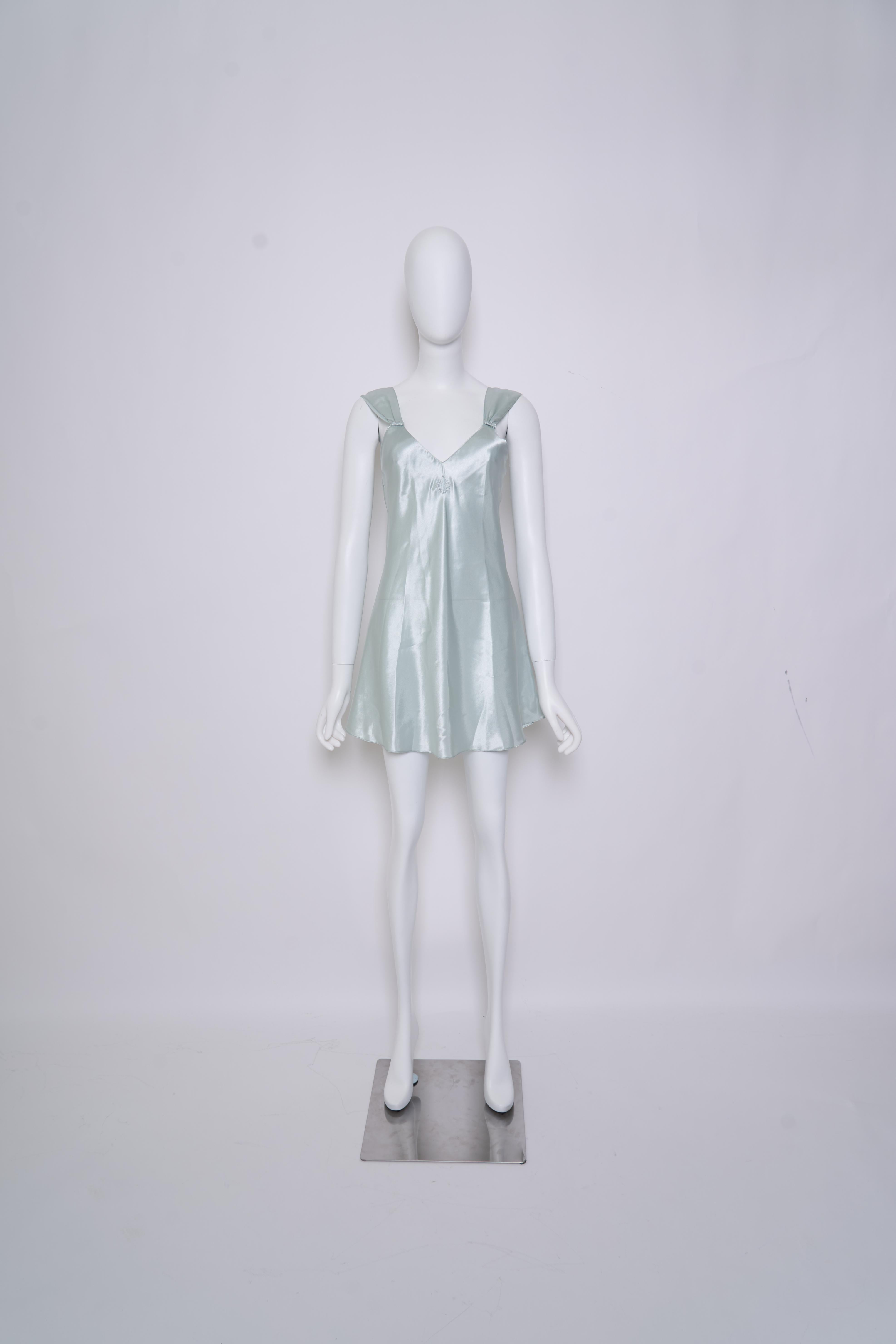 Women's 70s Dior Vintage Baby Doll Blue Dress