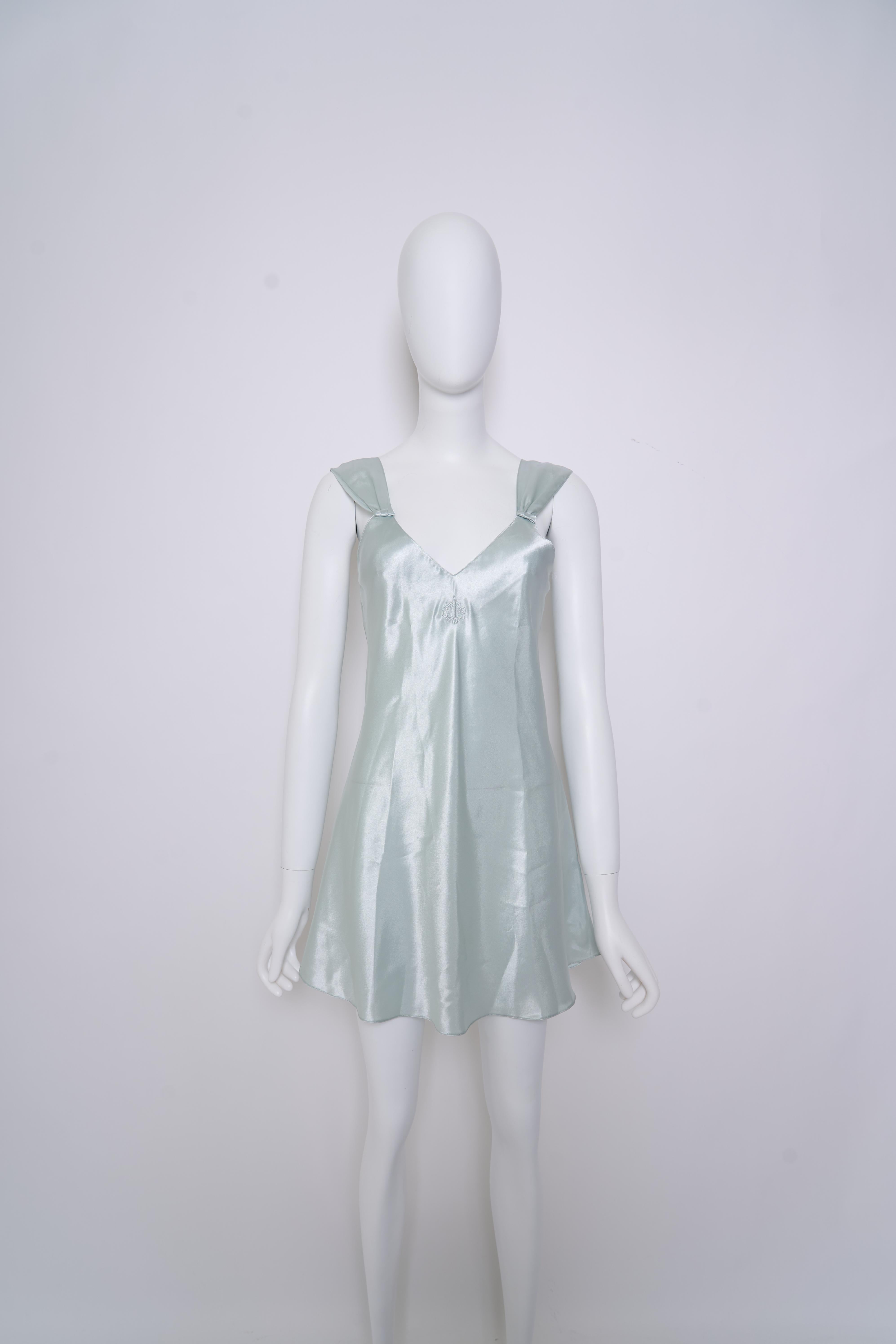 70s Dior Vintage Baby Doll Blue Dress 1