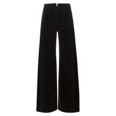 70s Emanuel Ungaro black cotton velvet trousers