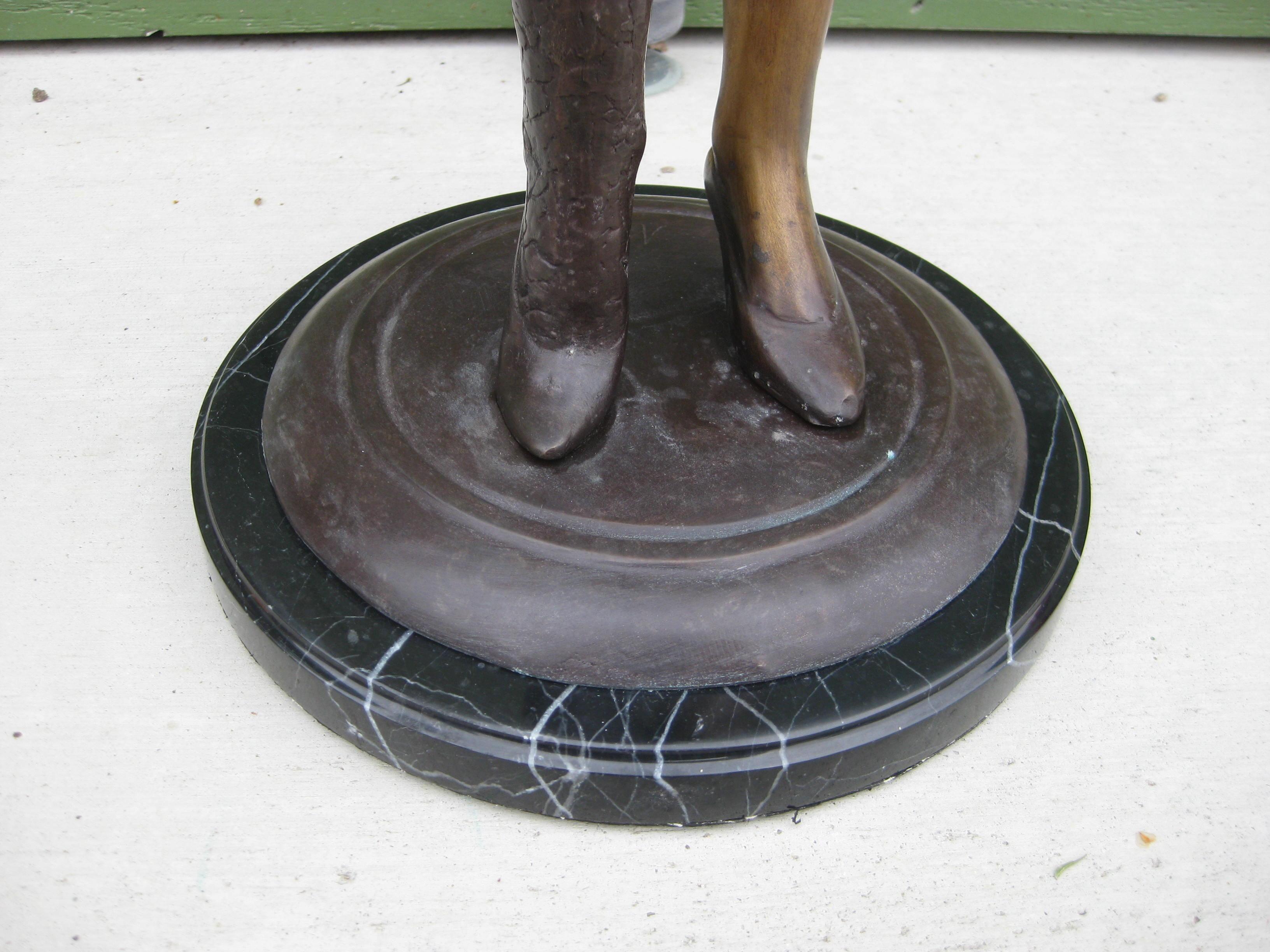 Scultura erotica in bronzo degli anni '70, nuda, risicata ed esotica, firmata! Francese? 23
