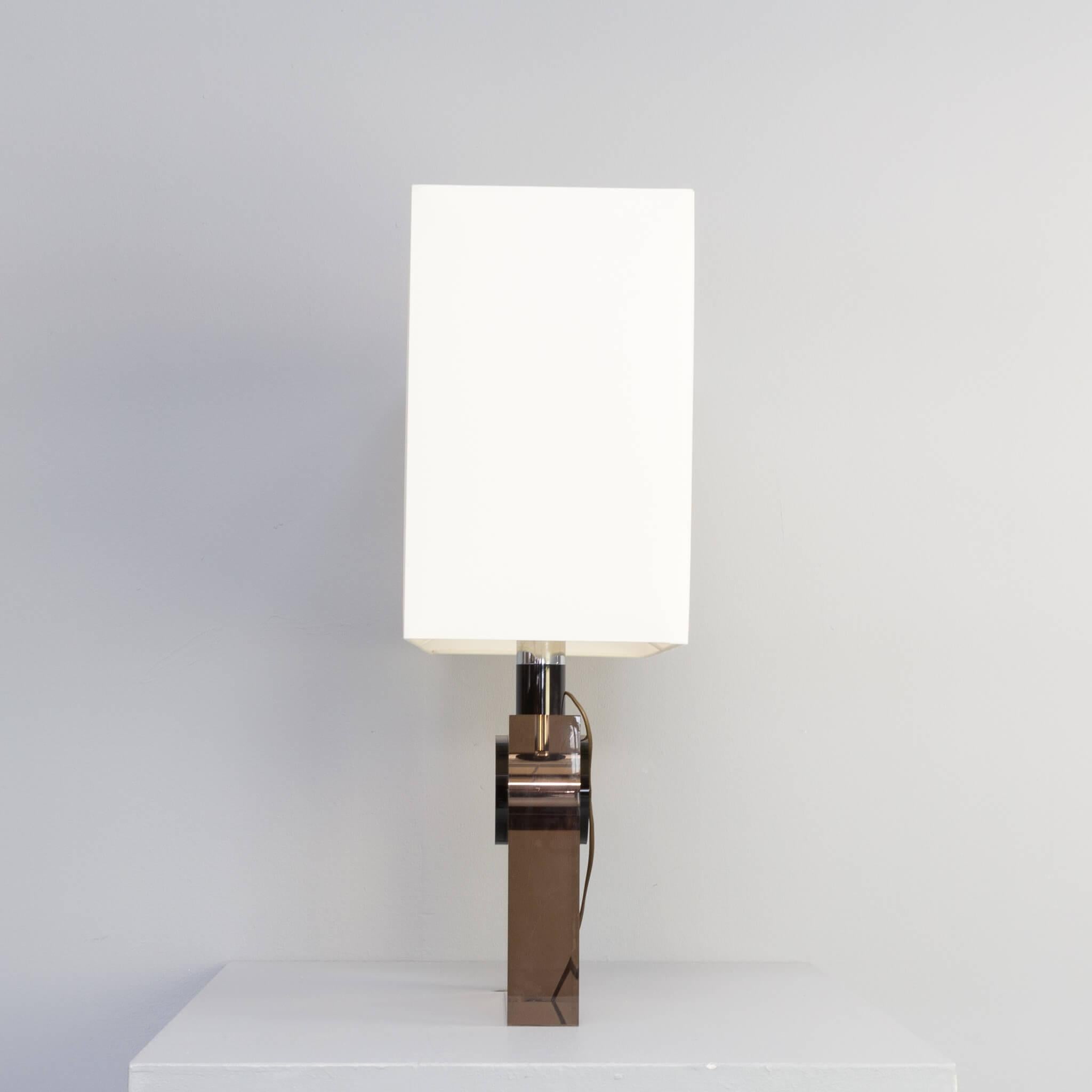 Fabric 70s Felice Antonio Botta Table Lamp, Firenze Italy For Sale
