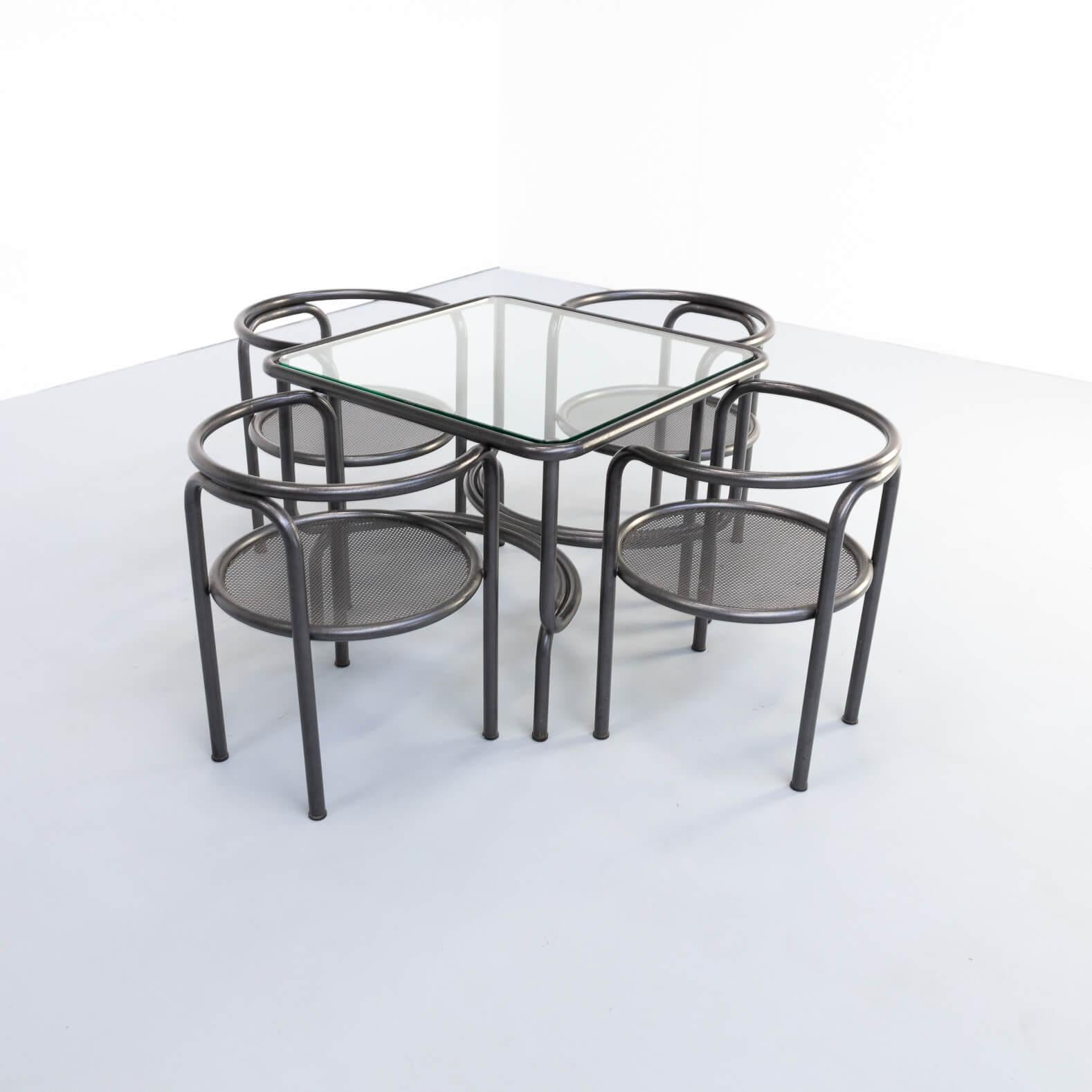 20th Century 1970s Gae Aulenti ‘da Giardino locus solus’ Table Set for Poltronova For Sale