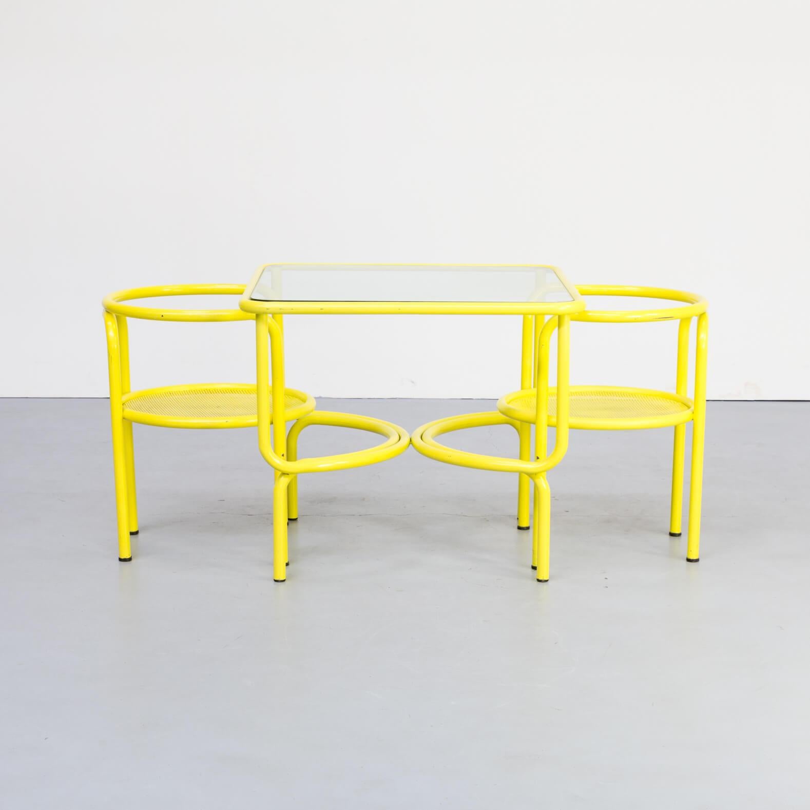 Mid-Century Modern 1970s Gae Aulenti ‘da Giardino Locus Solus’ Table Set for Poltronova Set of 3 For Sale