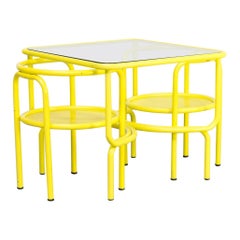 1970s Gae Aulenti ‘da Giardino Locus Solus’ Table Set for Poltronova Set of 3