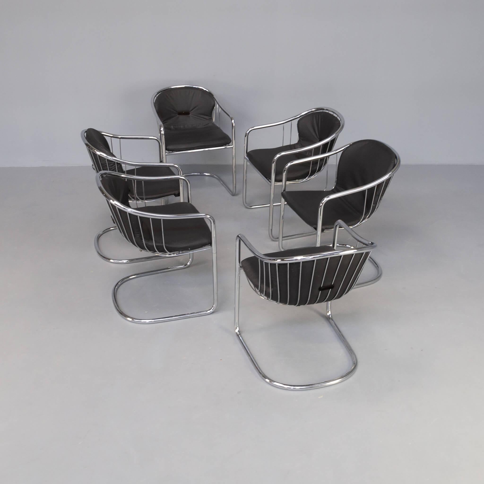 Italian 70s Gastone Rinaldi Dining Chairs for RIMA Set/6 For Sale