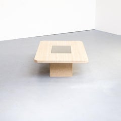 70s George Mathias Coffee Table with Etched Artwork by Maho Nr 12/50