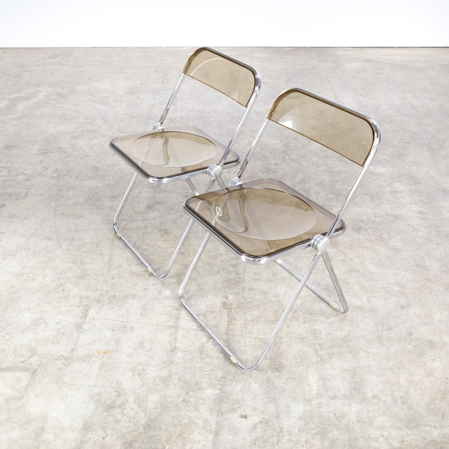 1970s Giancarlo Piretti ‘Plia’ Folding Chair for Castelli Set of 2 For Sale 1
