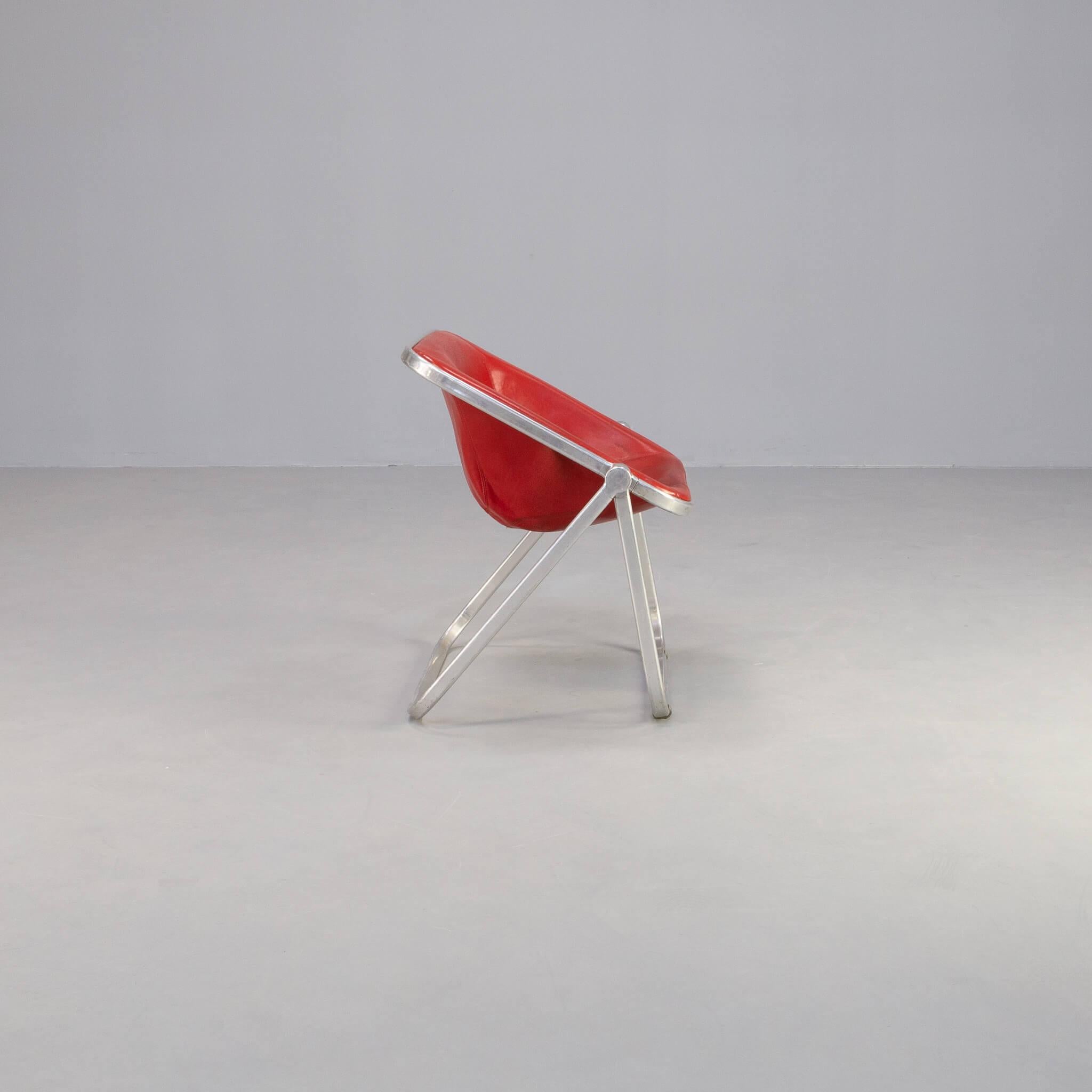 70’s Giancarlo Piretti ‘Plona’ Folding Chair for Castelli In Good Condition In Amstelveen, Noord