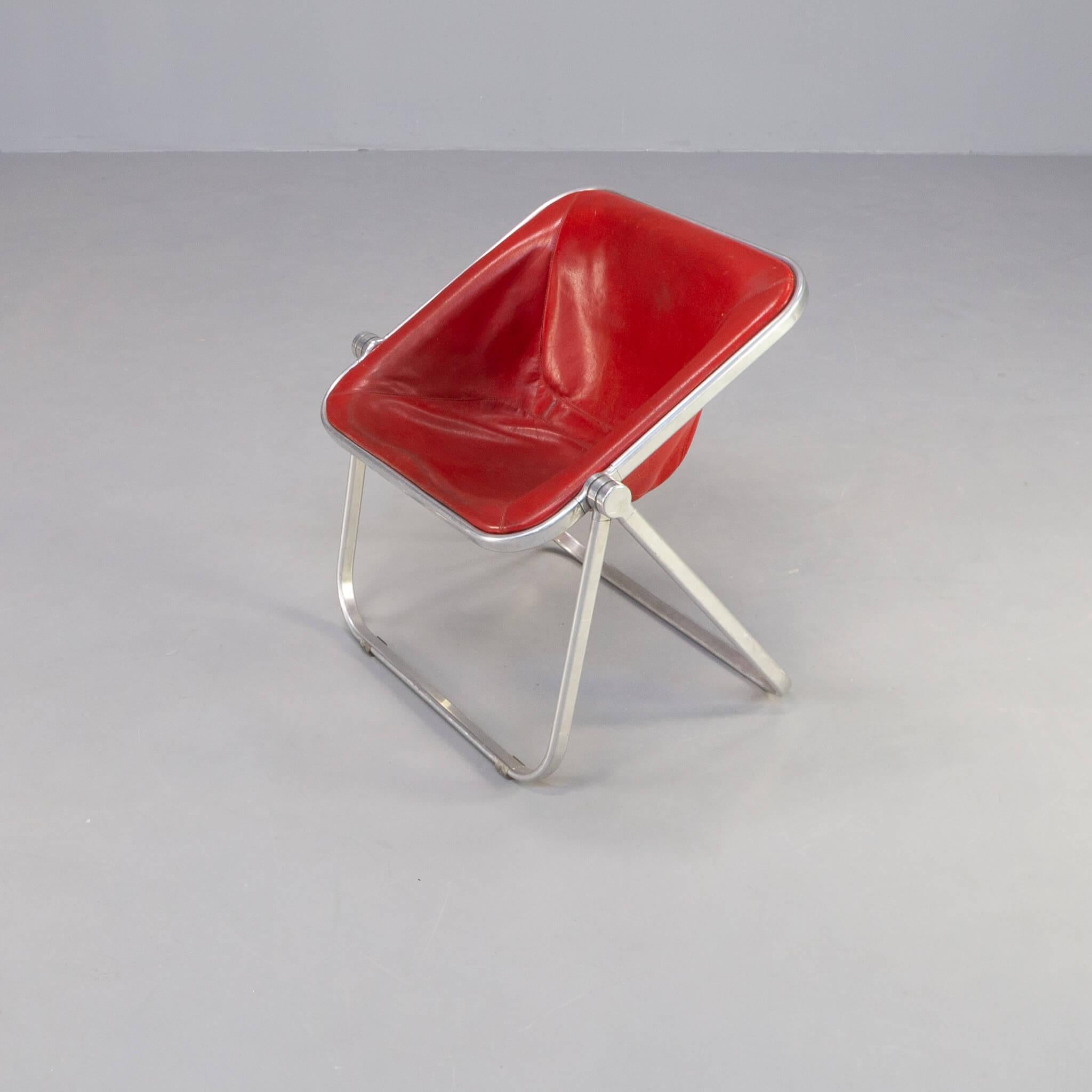 Aluminum 70’s Giancarlo Piretti ‘Plona’ Folding Chair for Castelli