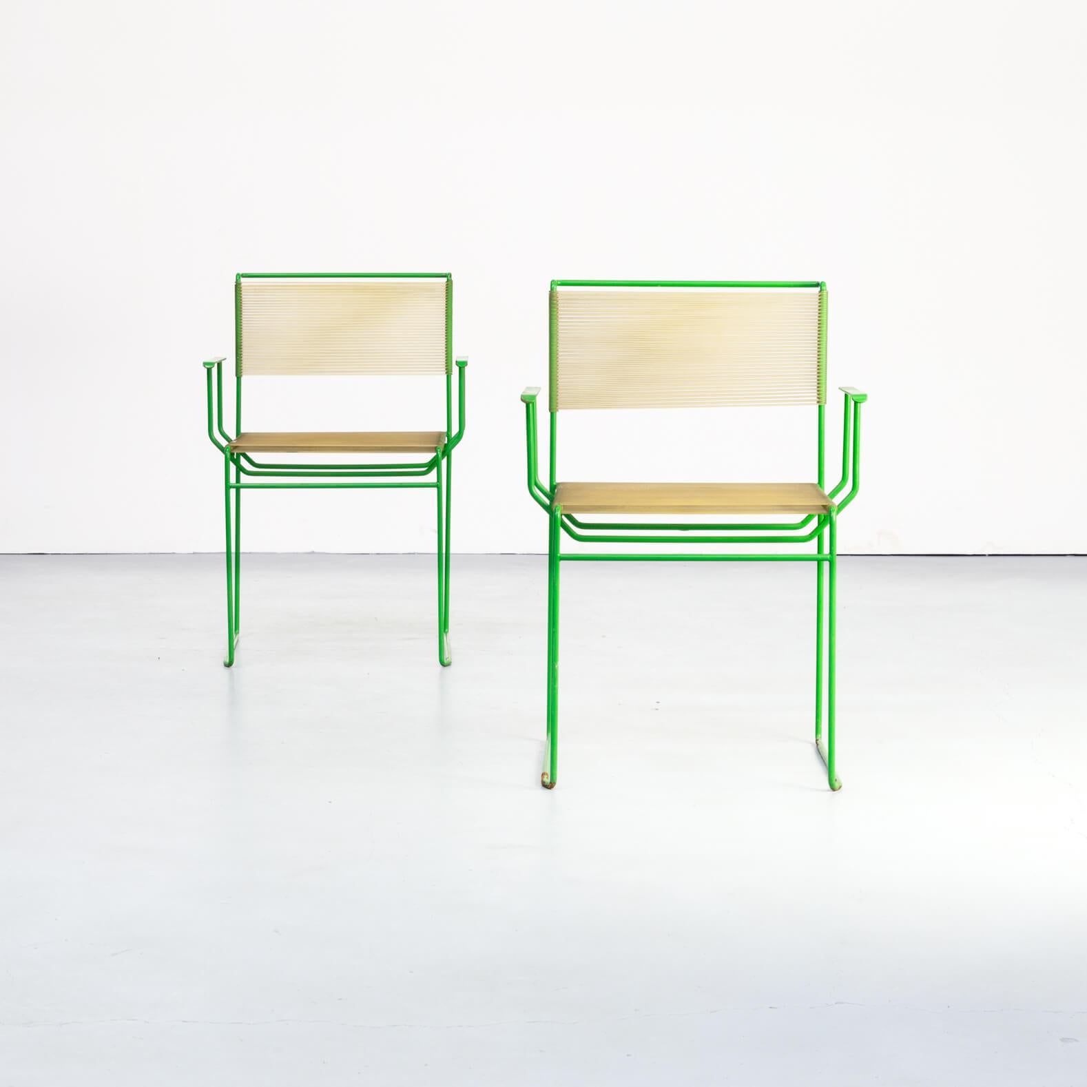 Italian 1970s Giandomenico Belotti Spaghetti Chairs for Fly Line Set of 4 For Sale