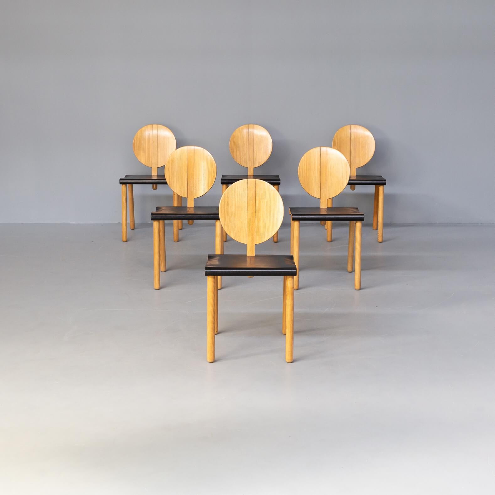 Mid-Century Modern 70s Gigi Sabadin ‘fiona’ Chair for Crassevig Set/6 For Sale