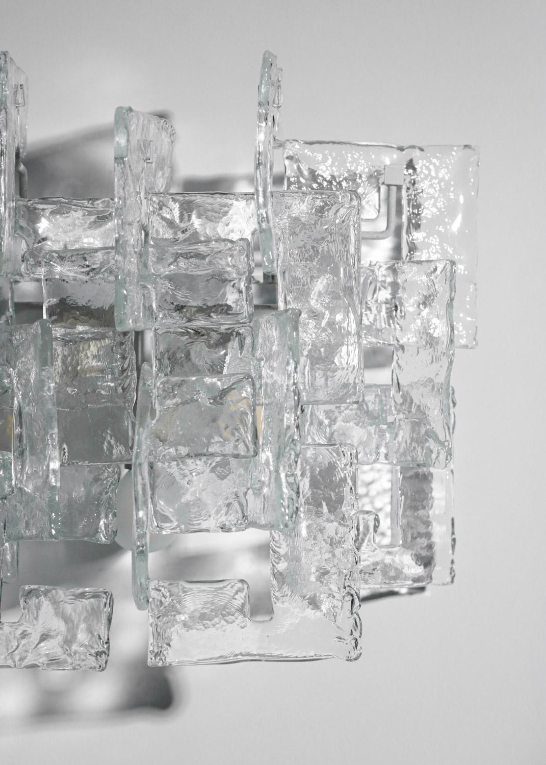 70's glass wall sconce by Carlo Nason for Mazzega 3