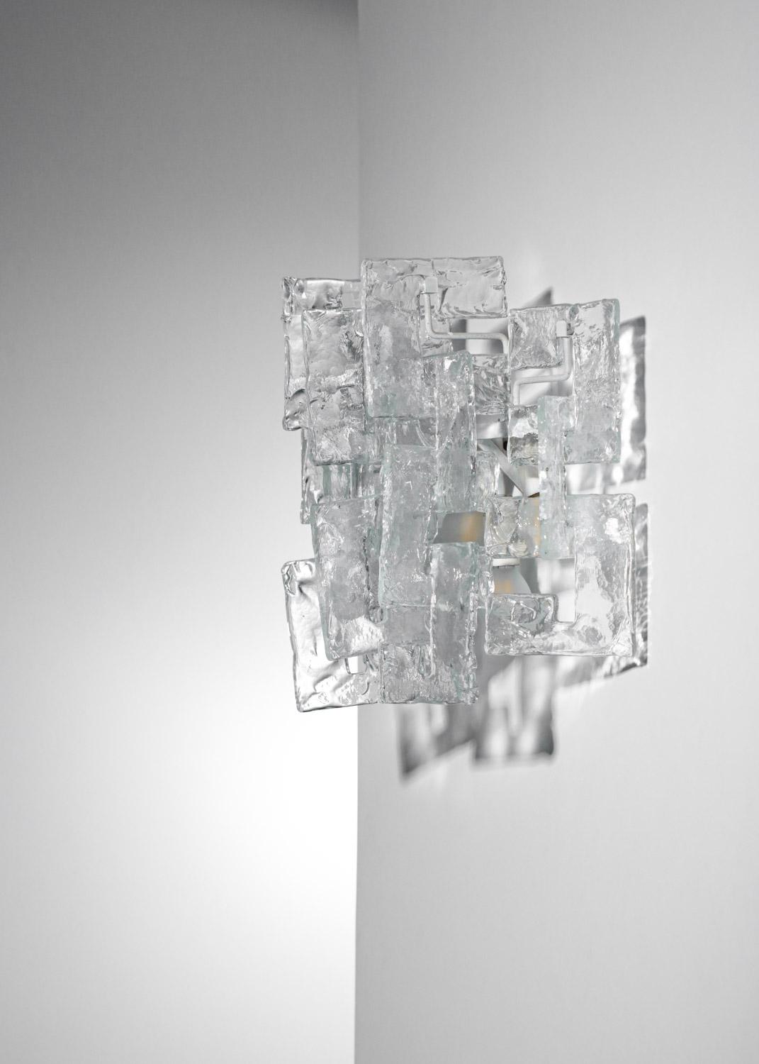 70's glass wall sconce by Carlo Nason for Mazzega 4