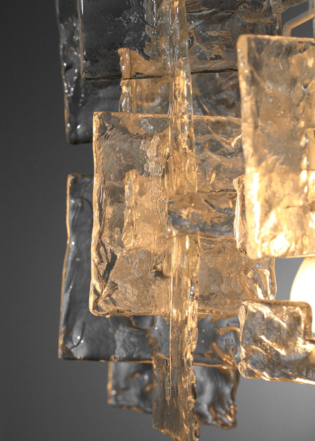 Italian 70's glass wall sconce by Carlo Nason for Mazzega