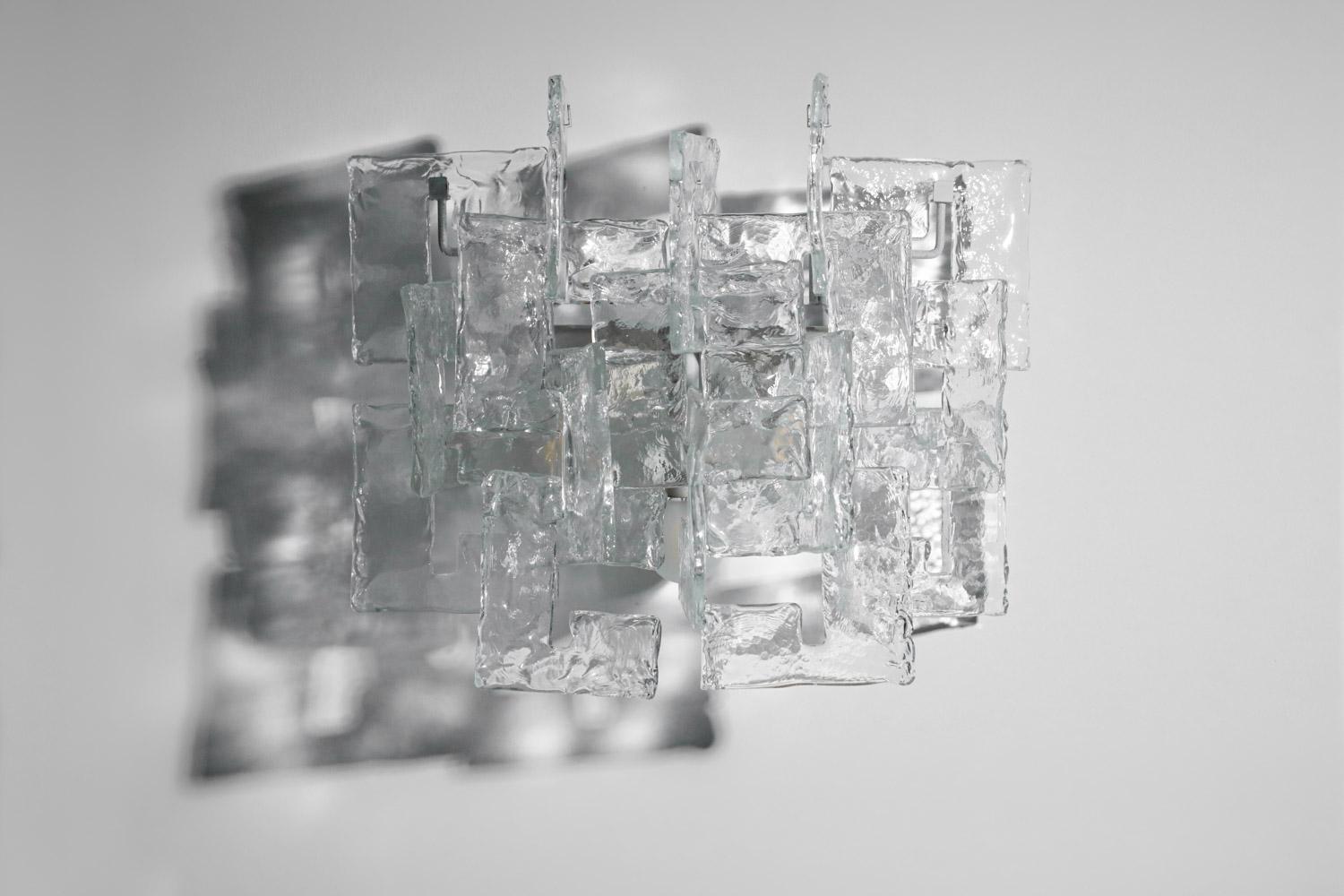 70's glass wall sconce by Carlo Nason for Mazzega 2